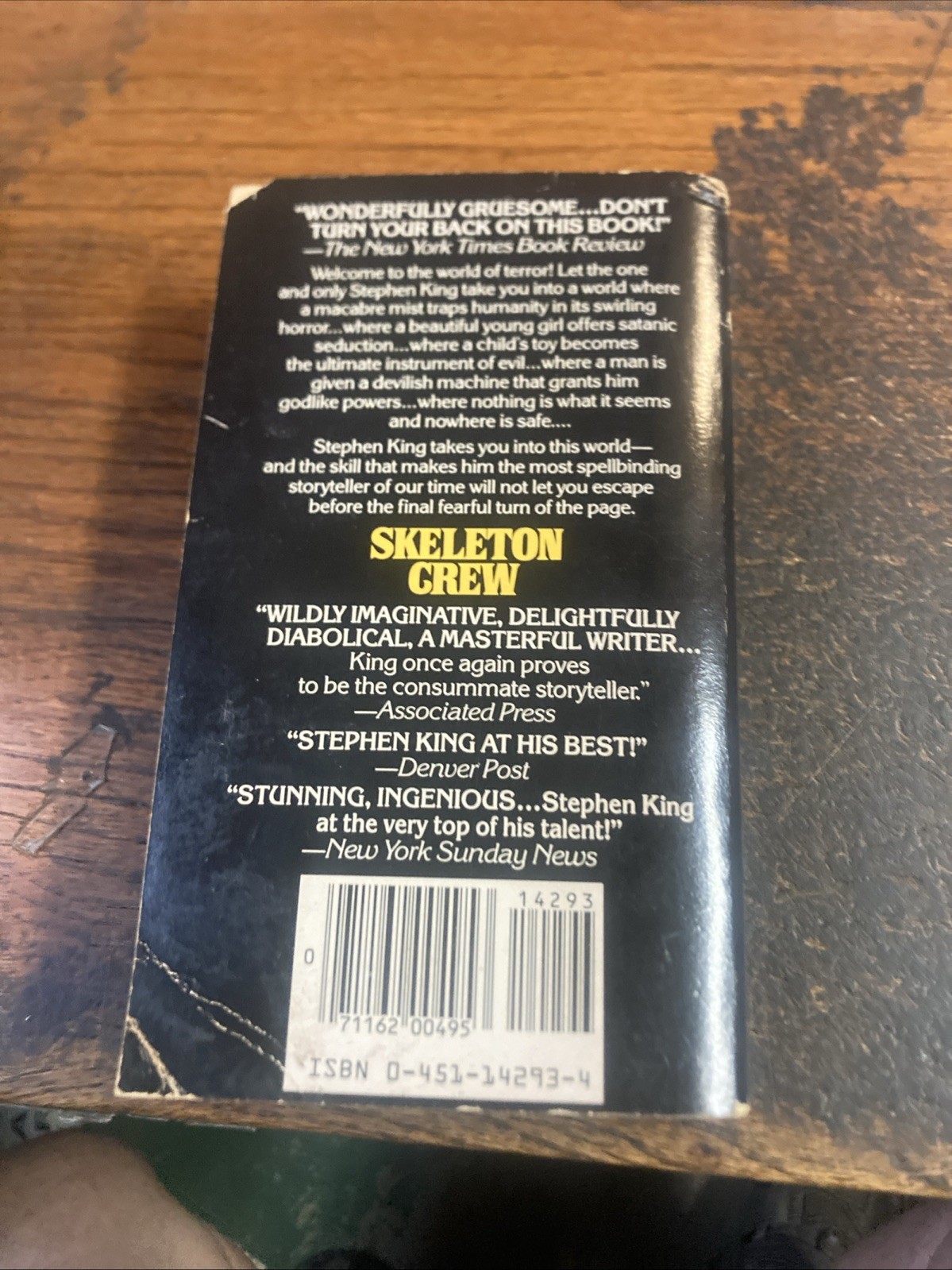 Stephen King Skeleton Crew Pb 1985 Vintage “The Monkey” First Signet Printing