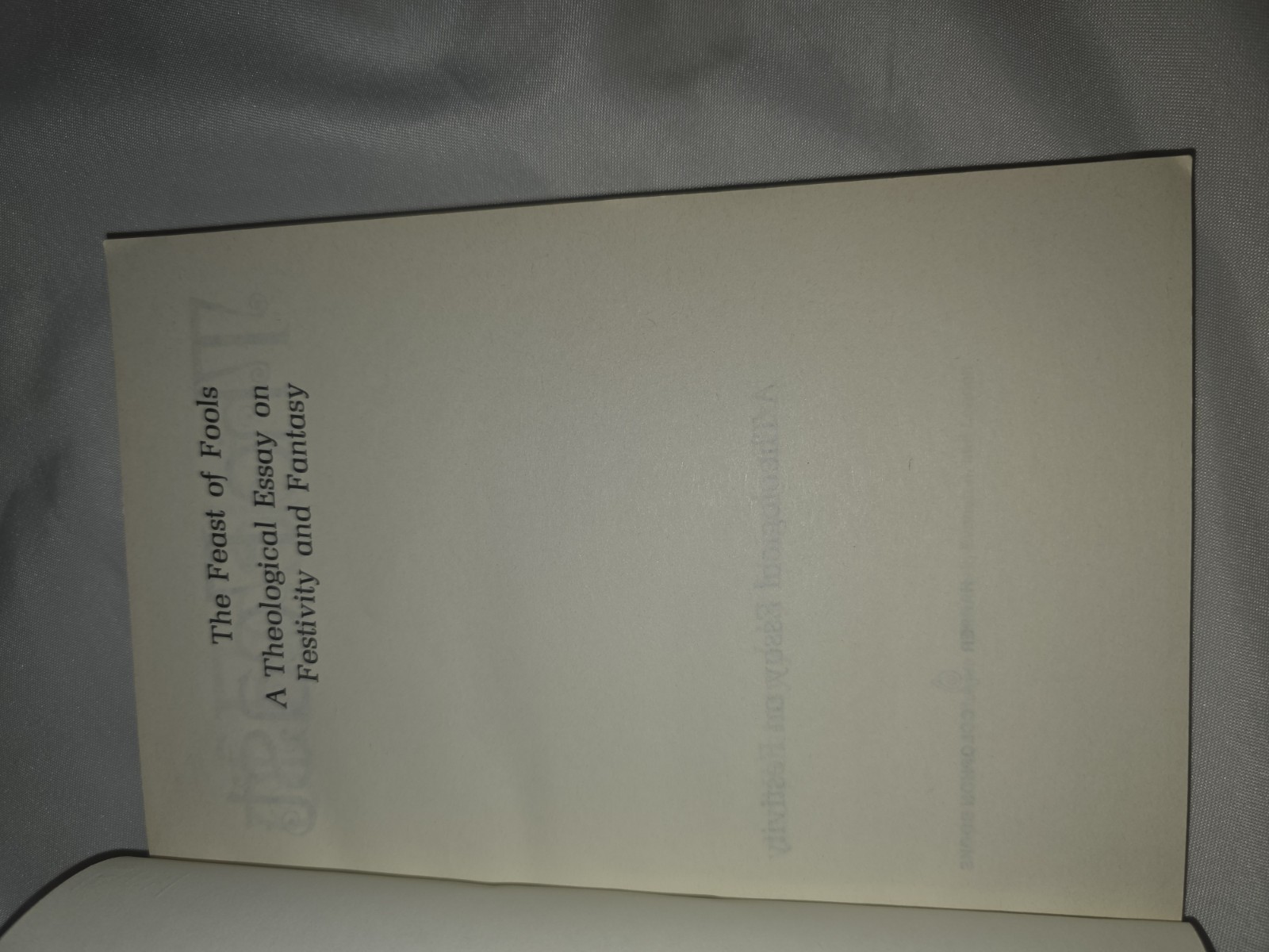 Feast of Fools by Harvey G. Cox Paperback