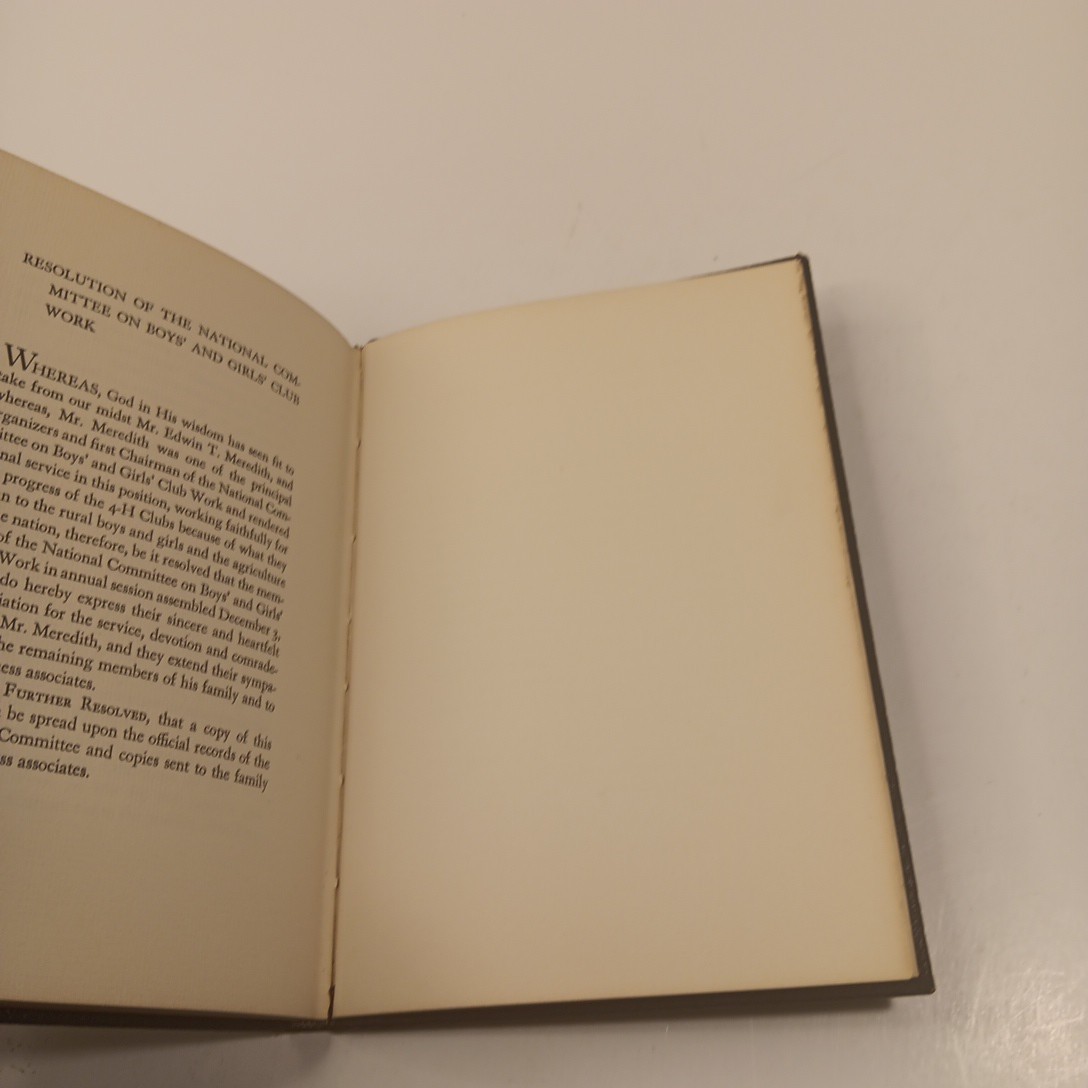 Edwin T. Meredith 1876-1928 HC (1931) A Memorial Volume