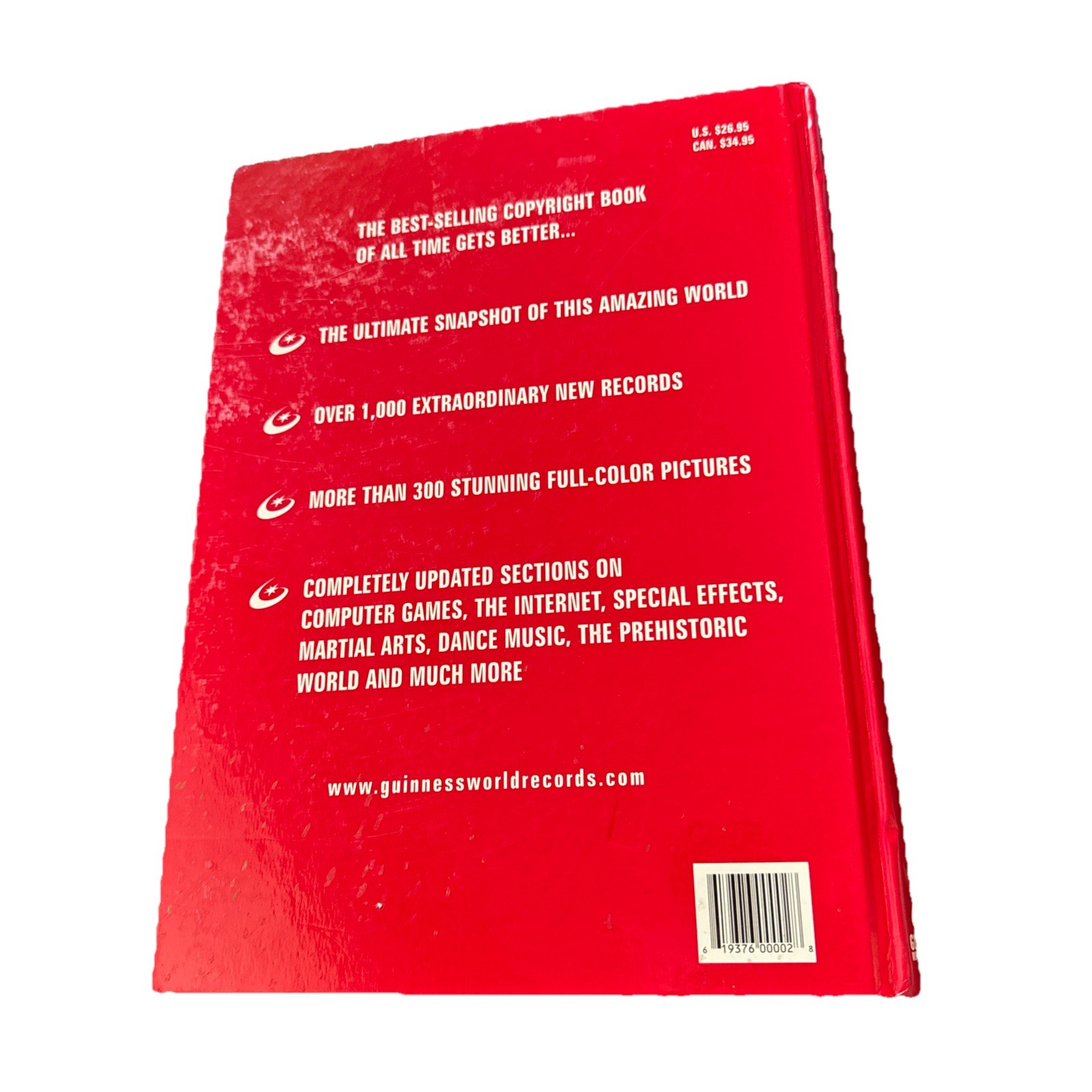 GUINNESS BOOK OF WORLD RECORDS 2001 HARDCOVER BOOK 288 PAGES Red Cover Version