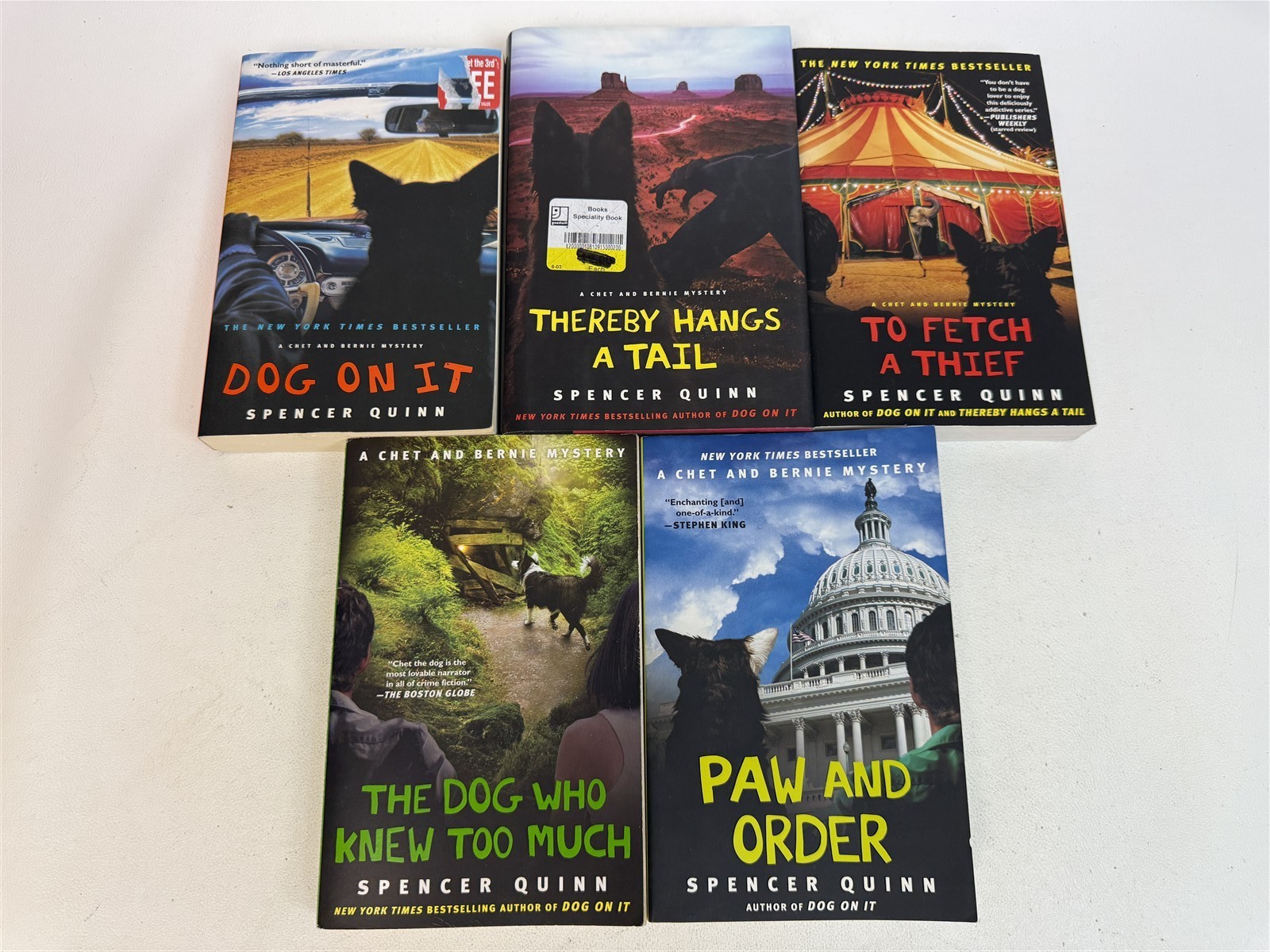 Spencer Quinn Lot 5 Chet and Bernie Mysteries Dog On It / Paw and Order