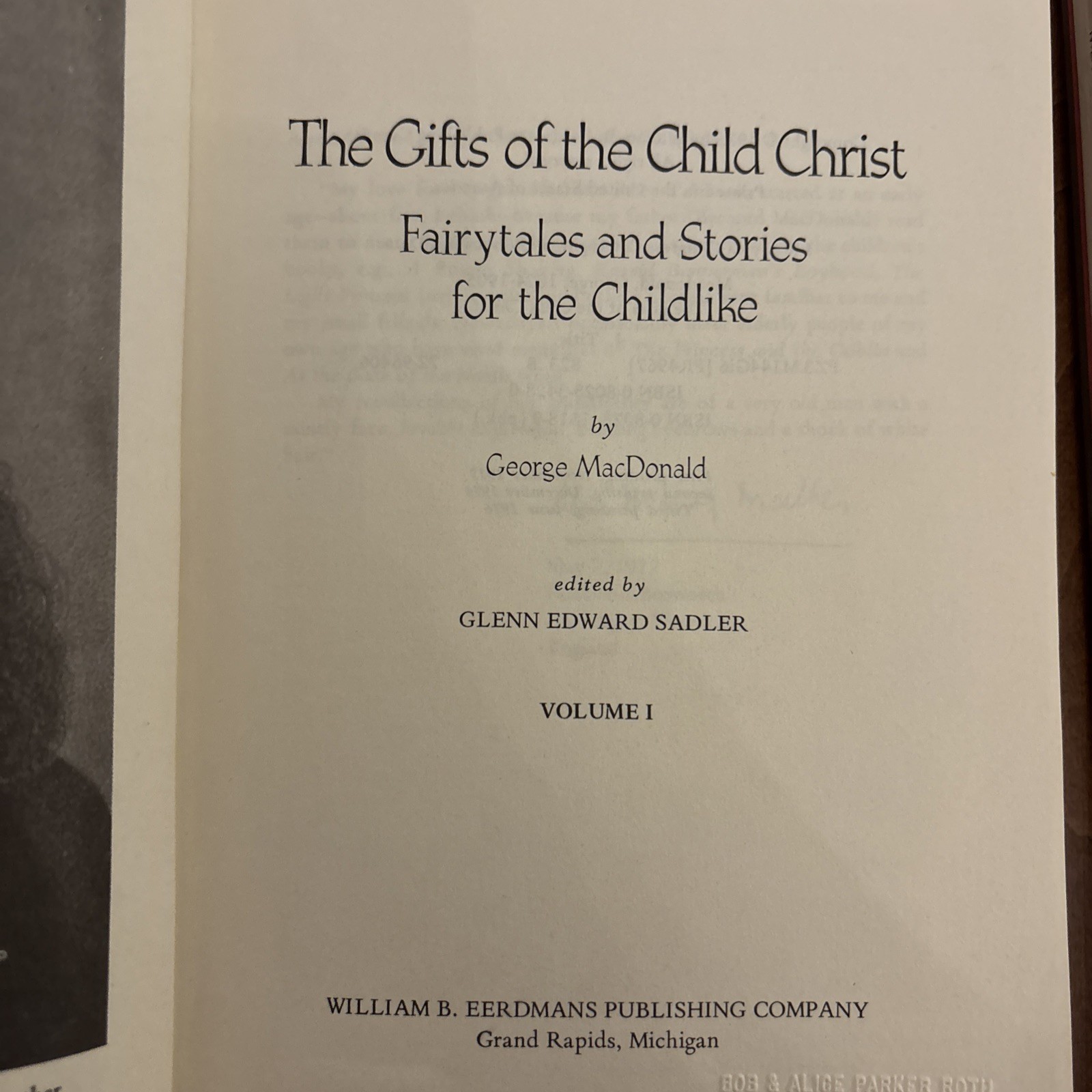 THE GIFTS OF THE CHILD CHRIST Vol 1&2 by George Macdonald Fairytales 2 Book Set