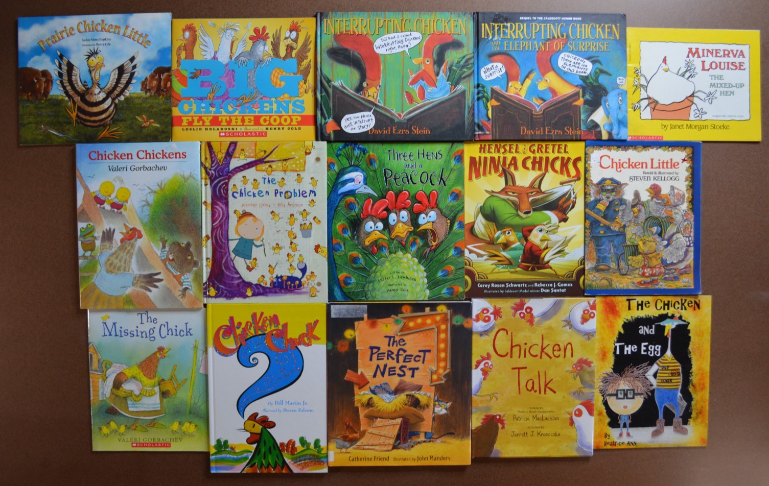 Lot of 15 Picture Books about Chickens Hens Chicks Little Steven Kellogg L2