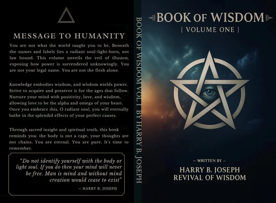 Harry B Joseph Book of Wisdom Volumes 1 & 2 Spiritual Paperback Set USA