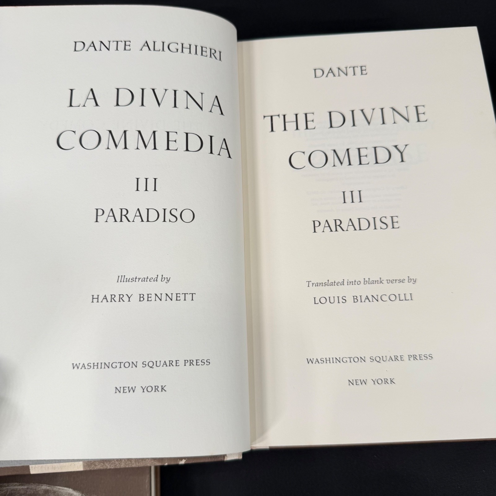 Dante Alighieri The Divine Comedy 3 Vols Washington Square Press 1966 HC Box Set
