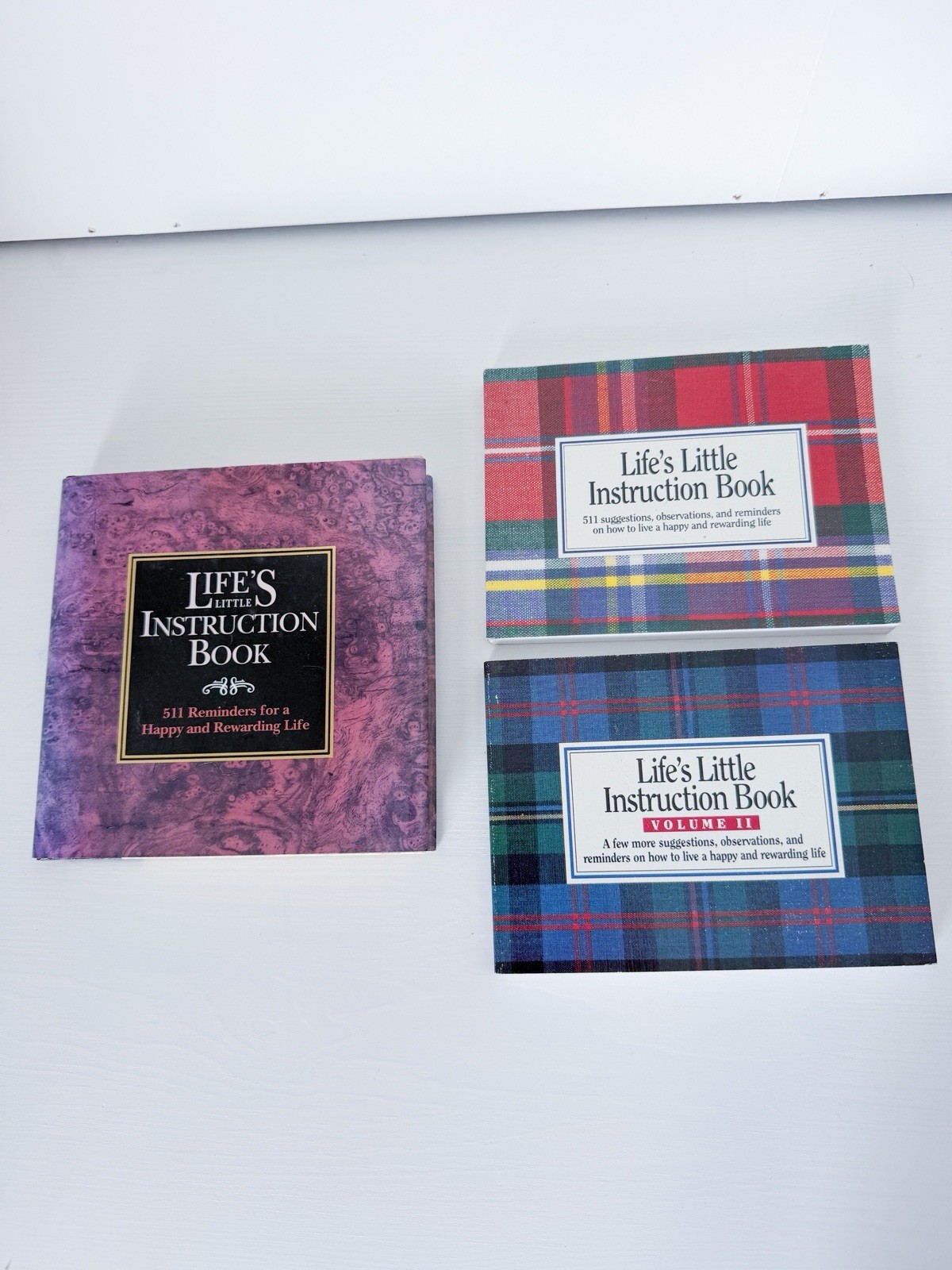 Set of 3 Life’s Little Instruction Book Volume I, II, & 511 Reminders For A Happ
