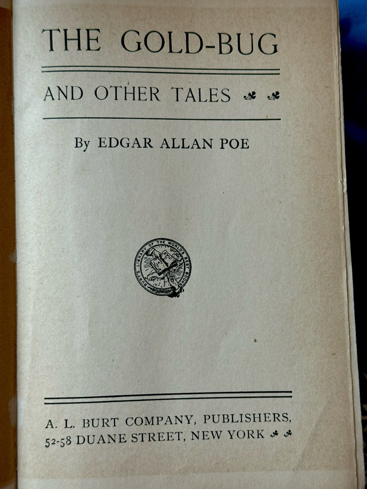 Vintage Gold Bug Book