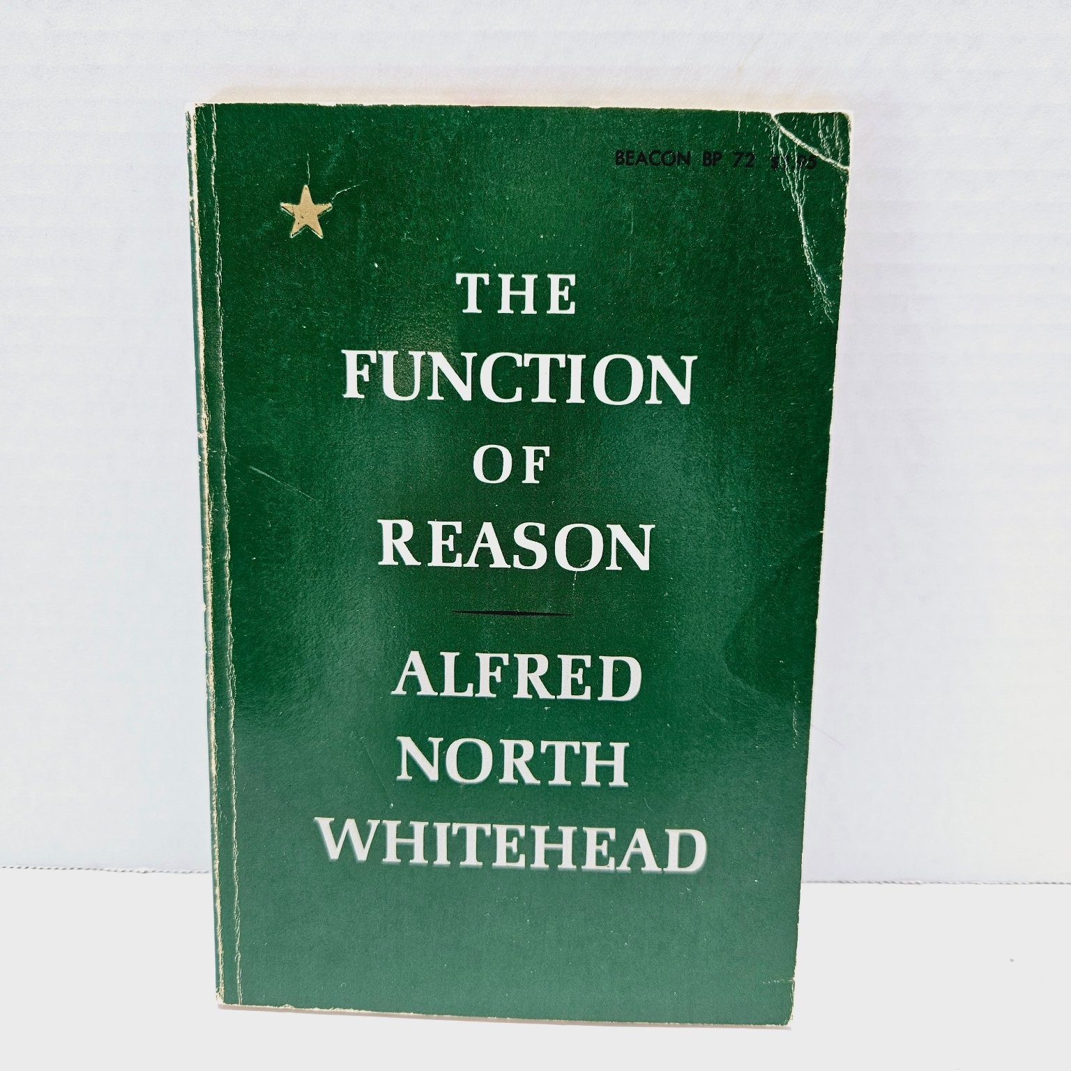 The Function of Reason – Alfred North Whitehead 1958 First Beacon Paperback