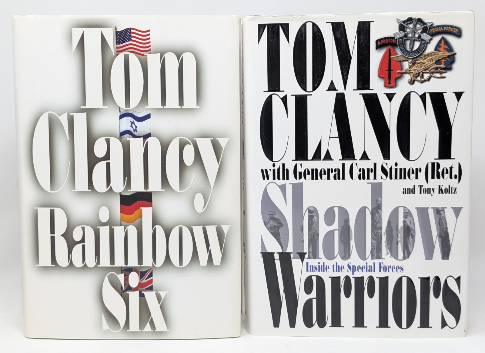 SIGNED Tom Clancy Rainbow Six (1998) & Shadow Warriors (2002) First printings