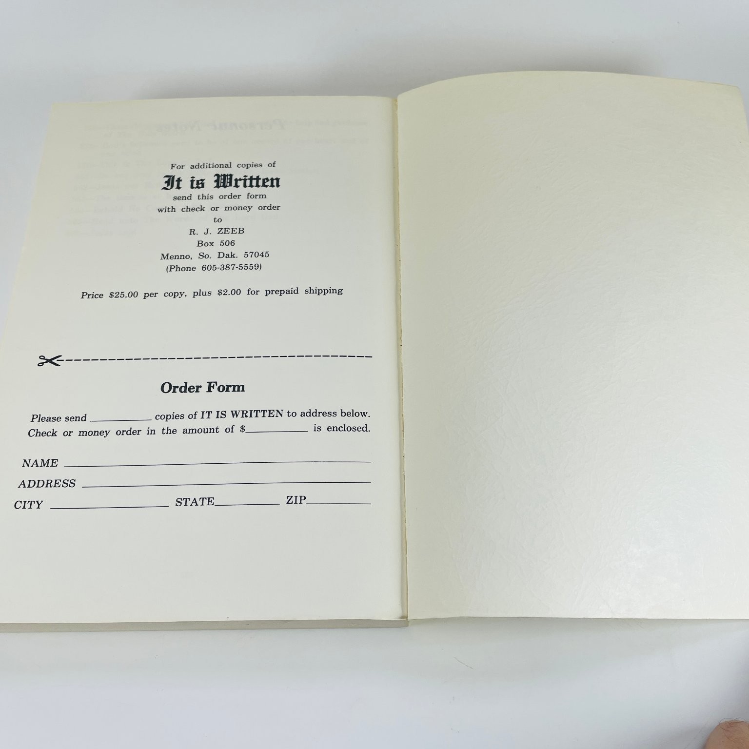 For Jesus Sake It is written R. J. Zeeb 1988 Religious Christian Study Guide