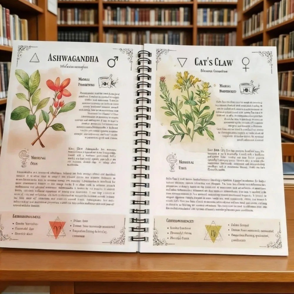 The Natural Healing Handbook, Spiral-Bound Guide for Herbal Remedies and Natural