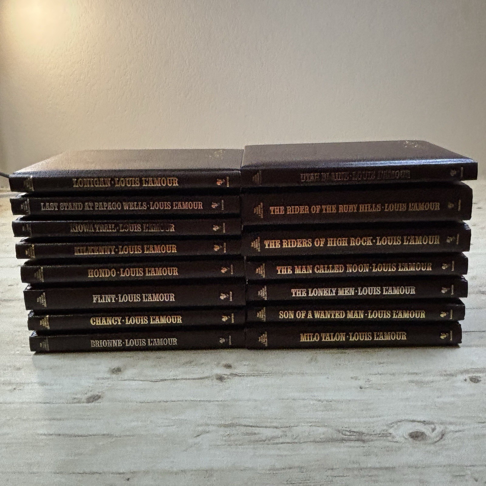 Louis L’Amour 15 Book Lot Leatherette Hardcover Gunfighter Western Collection