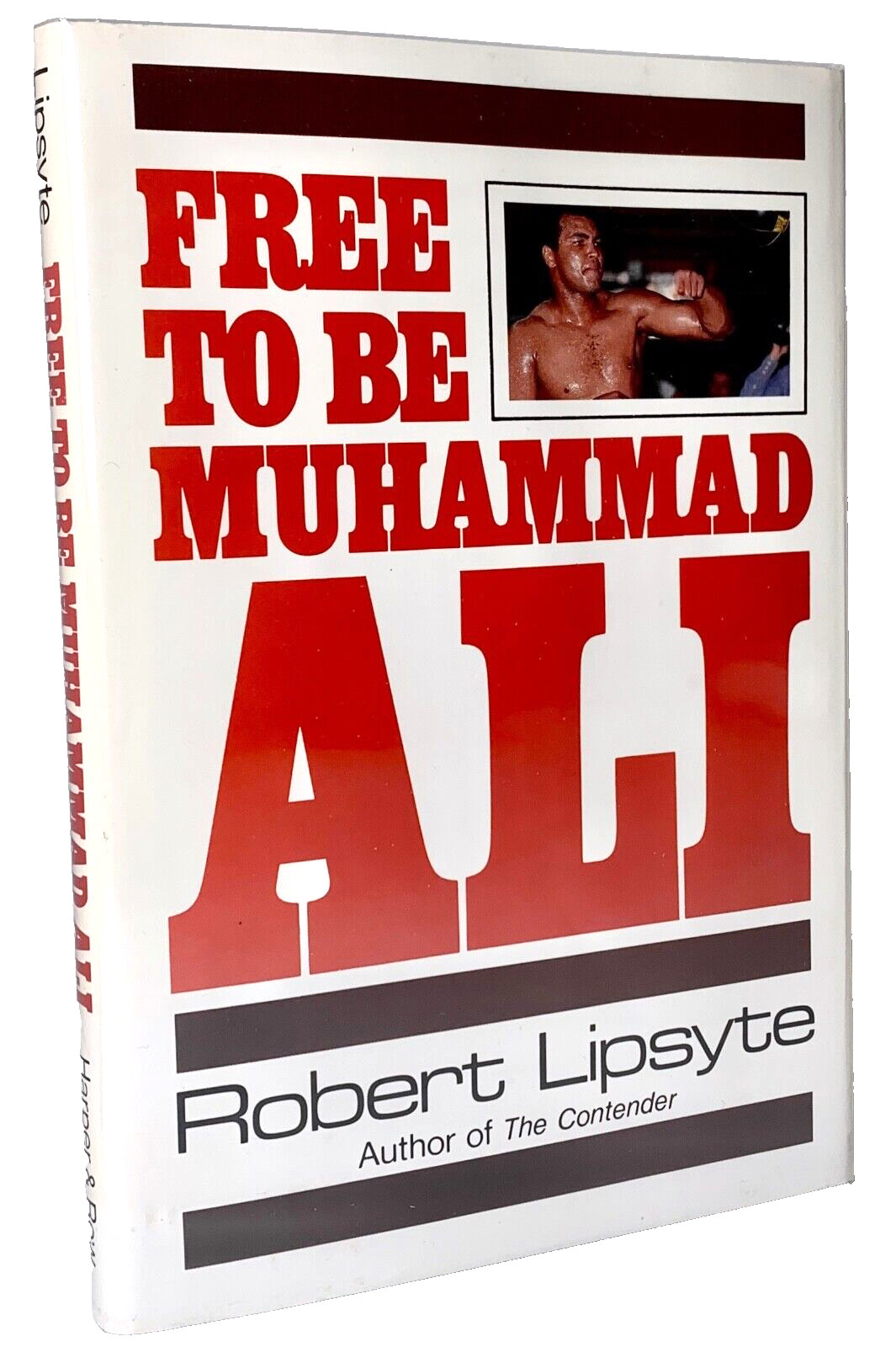 Free to Be Muhammad Ali, Robert Lipsyte, 1977 HCDJ in Mylar – Boxing