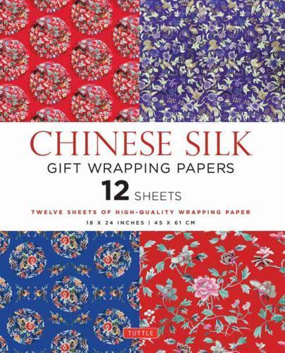 Chinese Silk Gift Wrapping Papers: 12 Sheets of 18 x 24 inch Wrapping Paper …