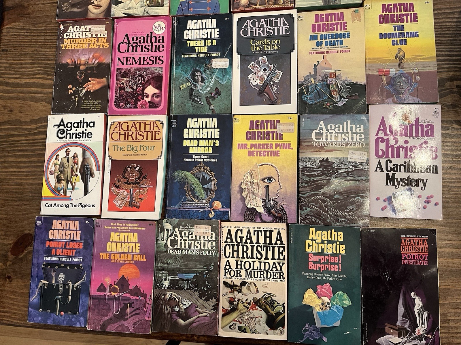 Lot Of 27 AGATHA CHRISTIE Novels Many Hercule Poirot Miss Marple Series Vintage