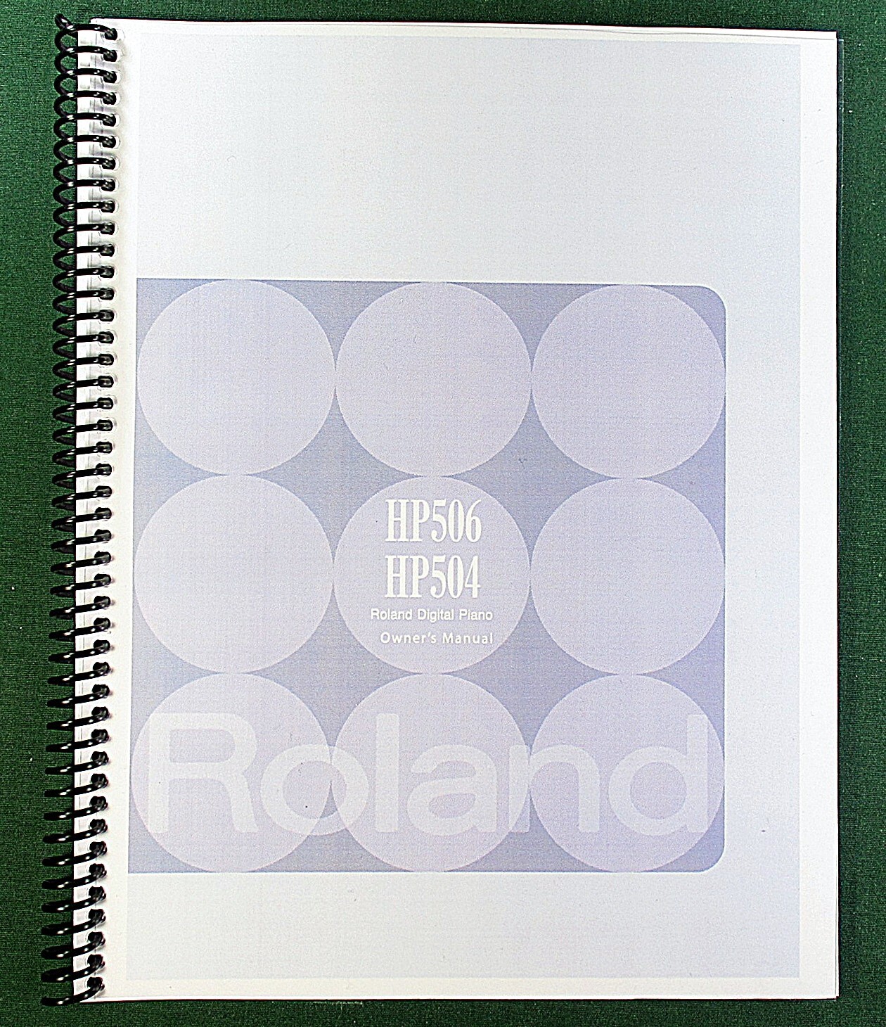 Roland HP506 HP504 Owner’s Instruction Manual: 72 Pages & Protective Covers!