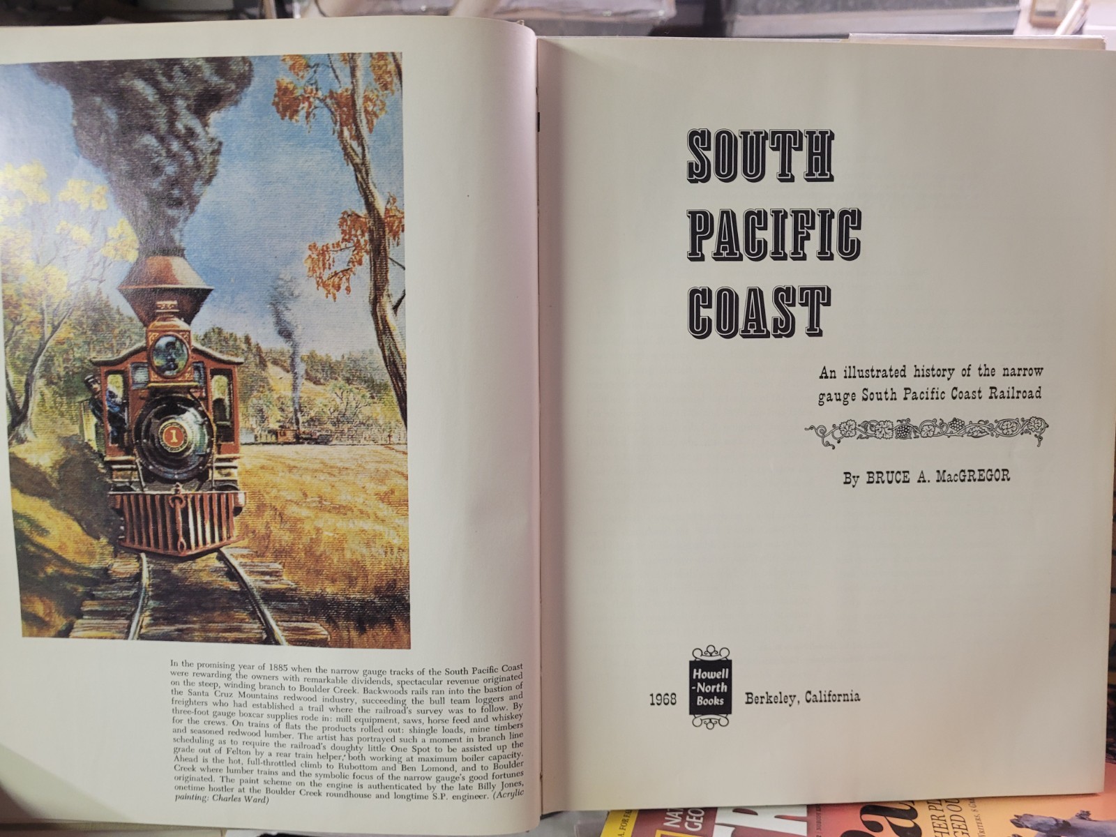 South Pacific Coast Hardcover Dust Jkt MacGregor 280 pages Photos Good Condition