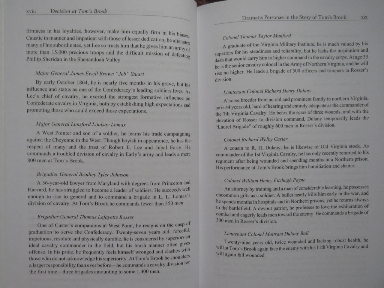 DECISION AT TOM’S BROOK – GEORGE CUSTER AND THOMAS ROSSER – FIRST EDITION – NEW
