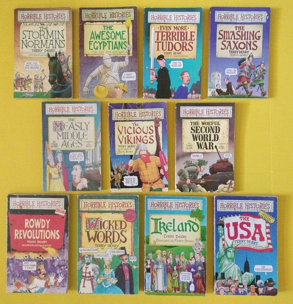 HORRIBLE HISTORIES x11 by Terry Deary PB Scholastic vintage 1990’s & 2000’s