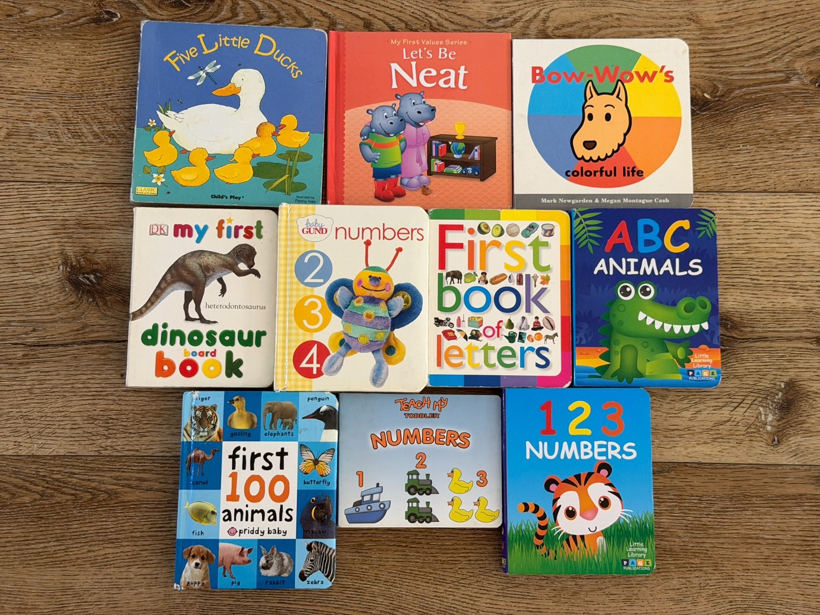 10 Toddler Board Books Lot ABC Numbers Animals Dinosaur Priddy Baby DK Learning