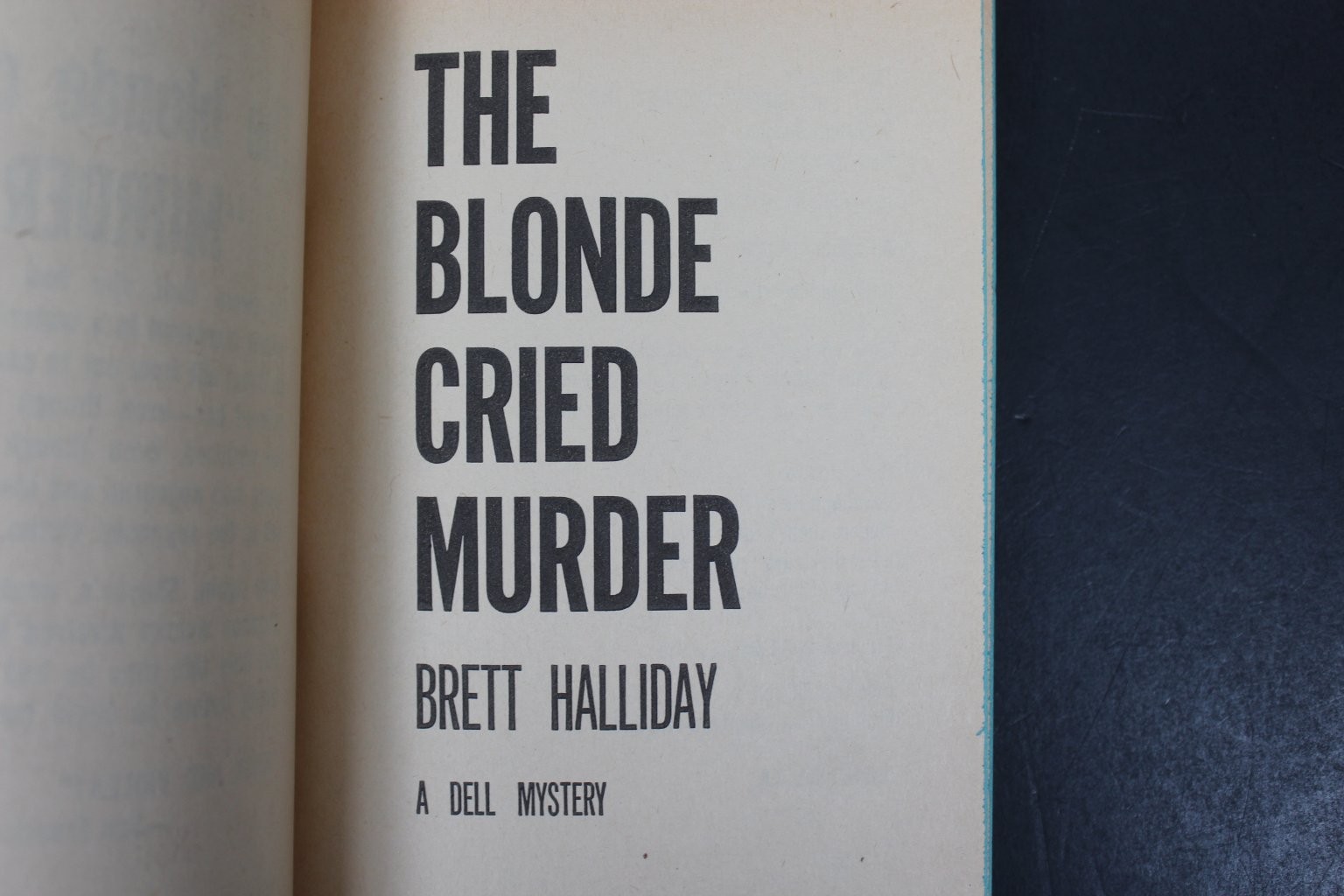 The Blonde Cried Murder Brett Halliday 1963 Mike Shayne Mystery Dell Pulp PB
