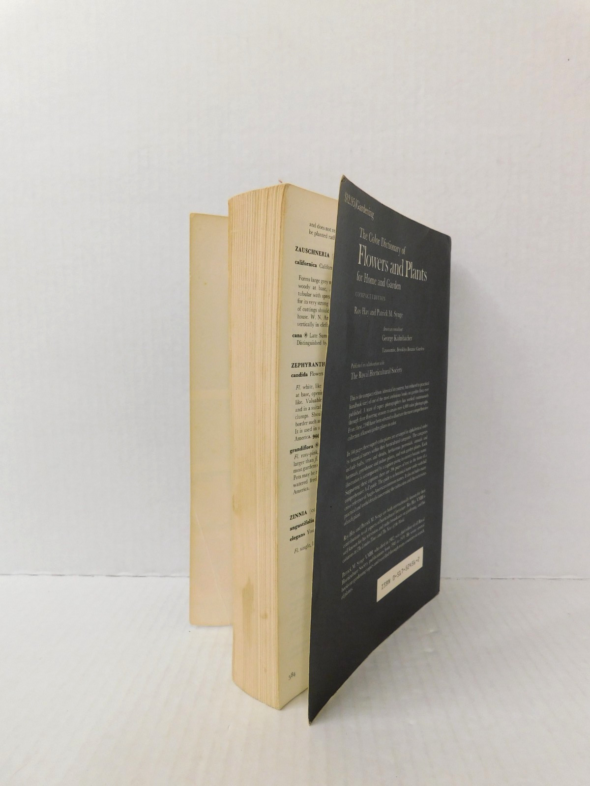 The Color Dictionary of Flowers & Plants by Roy Hay & P.Synge 1984 Paperback