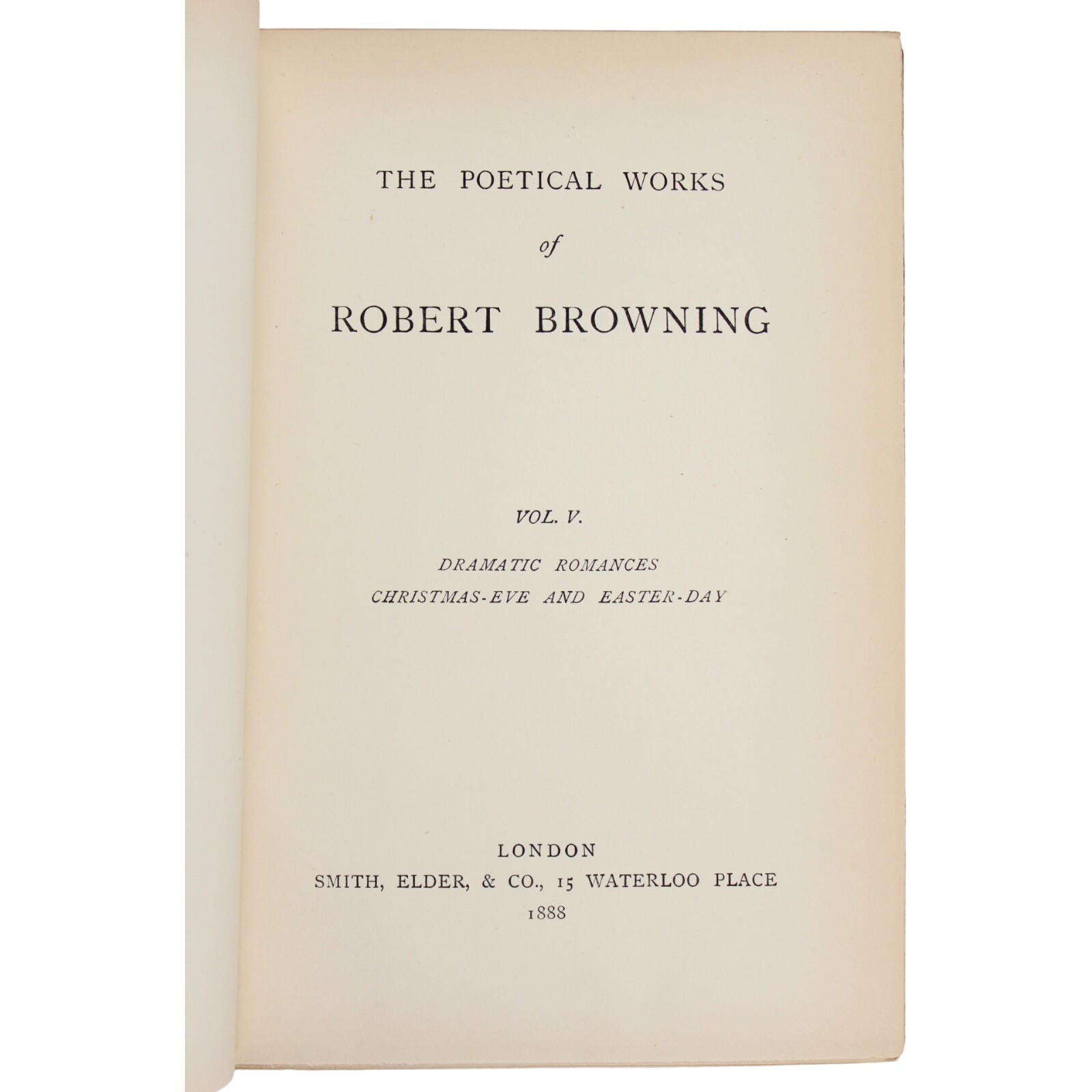 ROBERT BROWNING LEATHER BOUND FINE BINDING POETRY 1888 VOL 6 ONLY SMITH ELDER UK