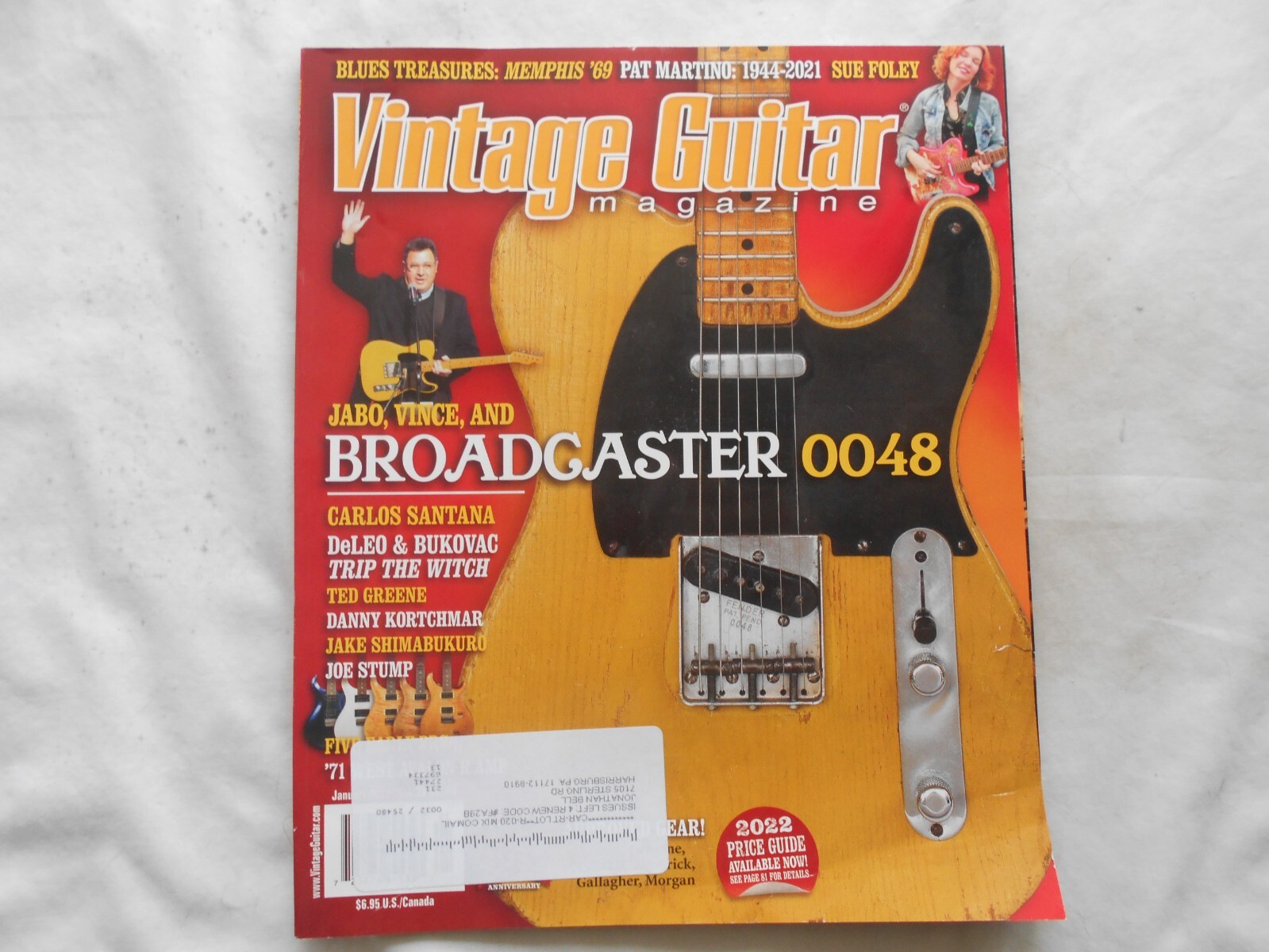 VINTAGE GUITAR MAGAZINE-JANUARY,2022