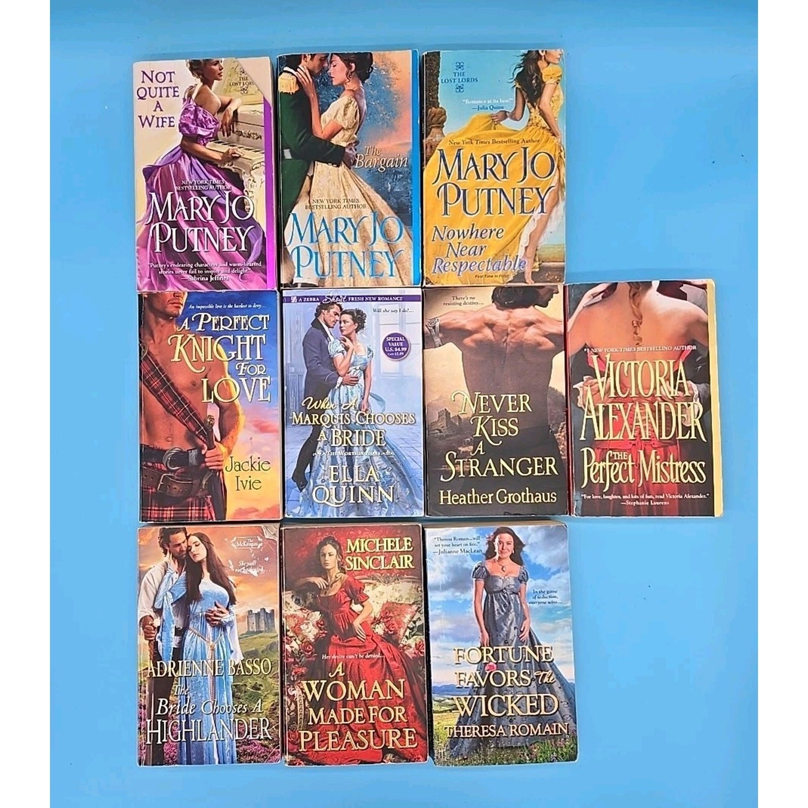 Lot of 10 Zebra Historical Romance Paperback Book 2010s Putney Sinclair Quinn