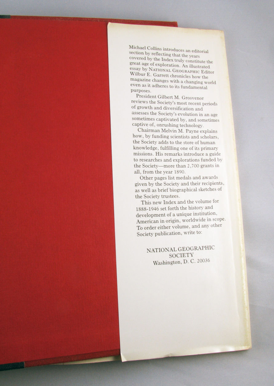 NATIONAL GEOGRAPHIC Index Book 1947-1983 Hardcover Dust Jacket