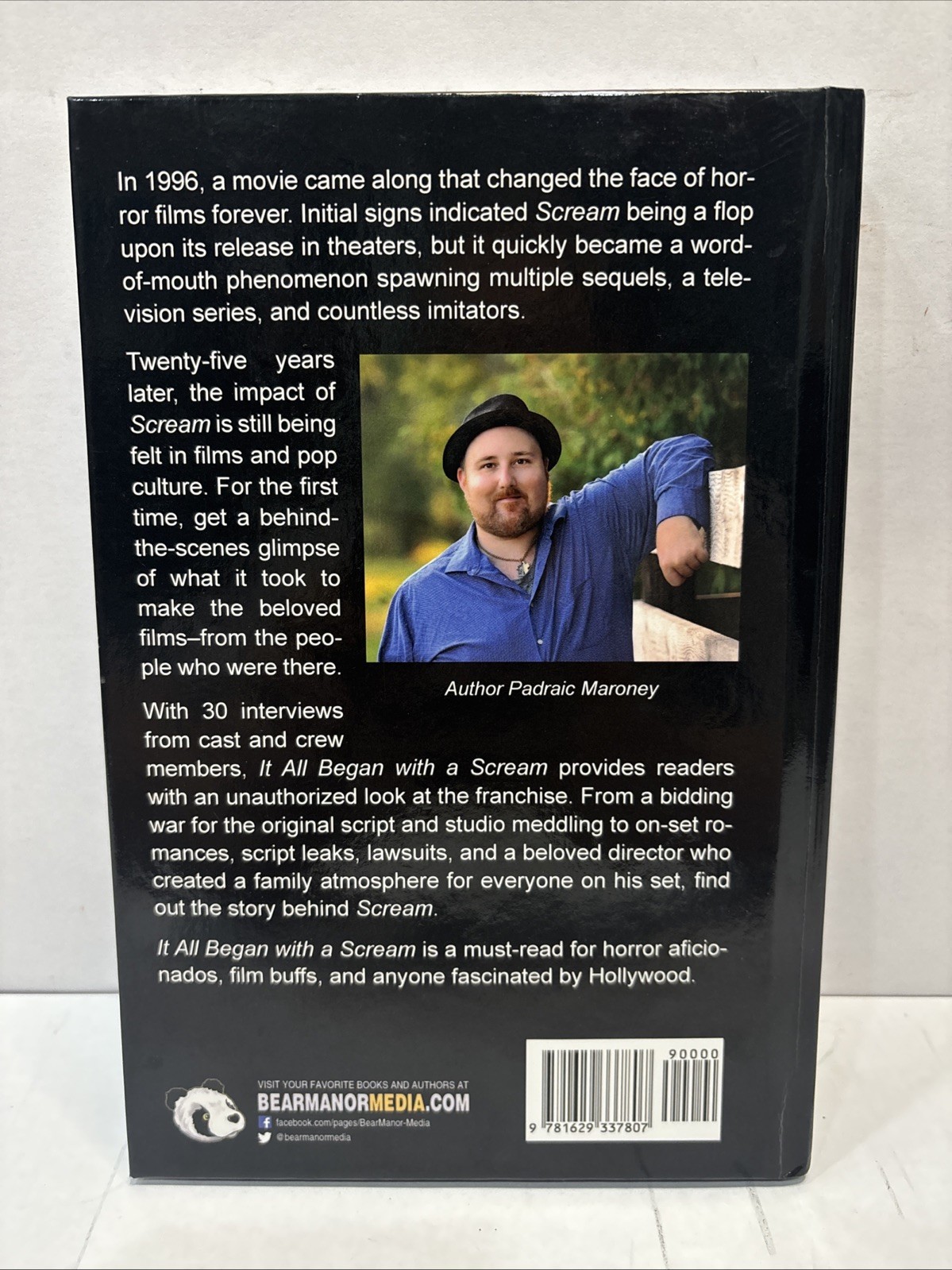 Padraic Maroney It All Began With A Scream. 2021 Hardback. BearManor Media.