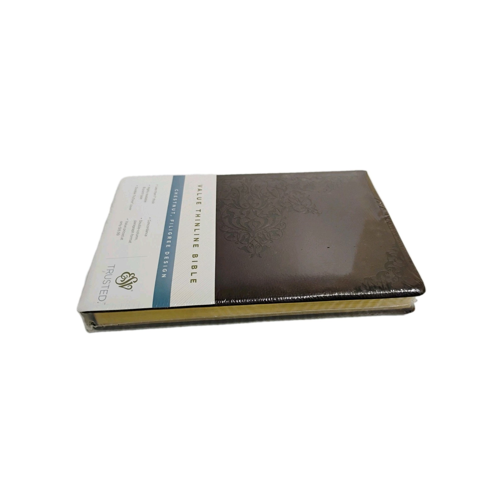 ESV THINLINE BIBLE CHESTNUT FILIGREE DESIGN GOLD EDGES BY CROSSWAY NEW SEALED