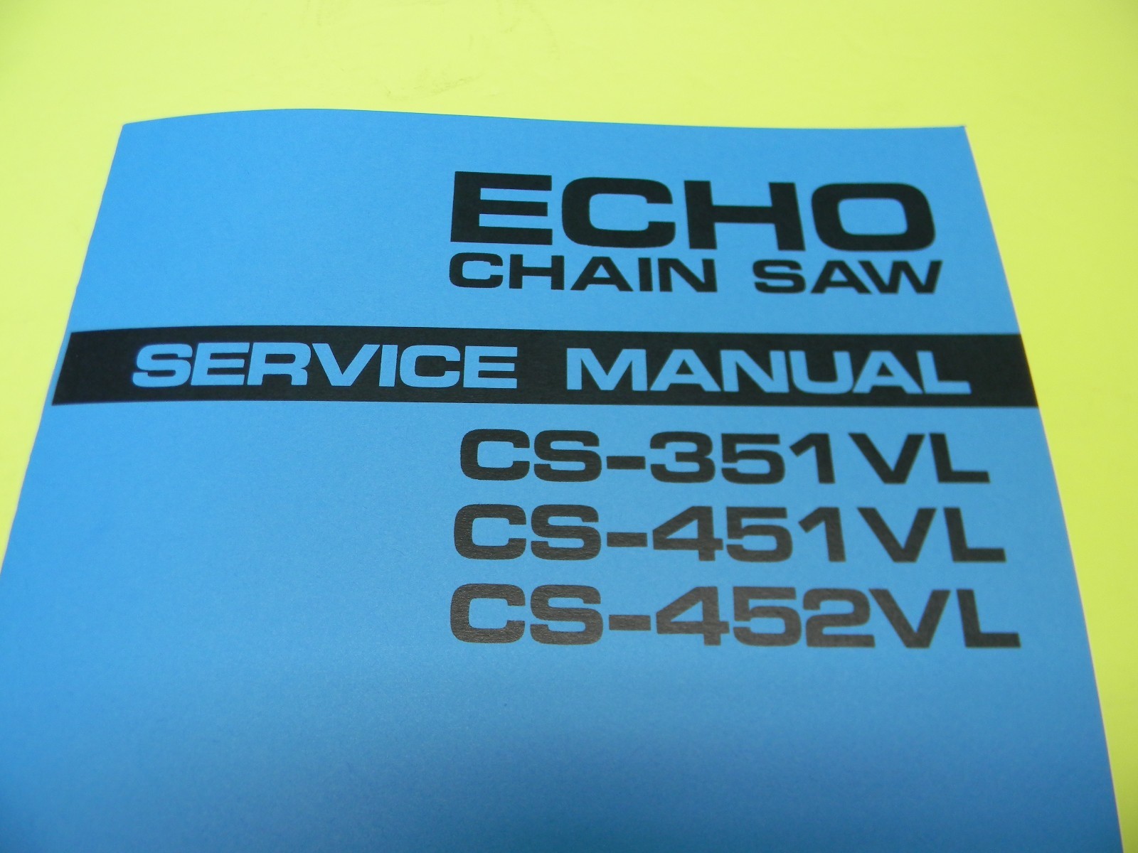 ECHO CS-351VL CS-451VL CS-452VL CHAINSAW SERVICE MANUAL —- MANUAL 104D