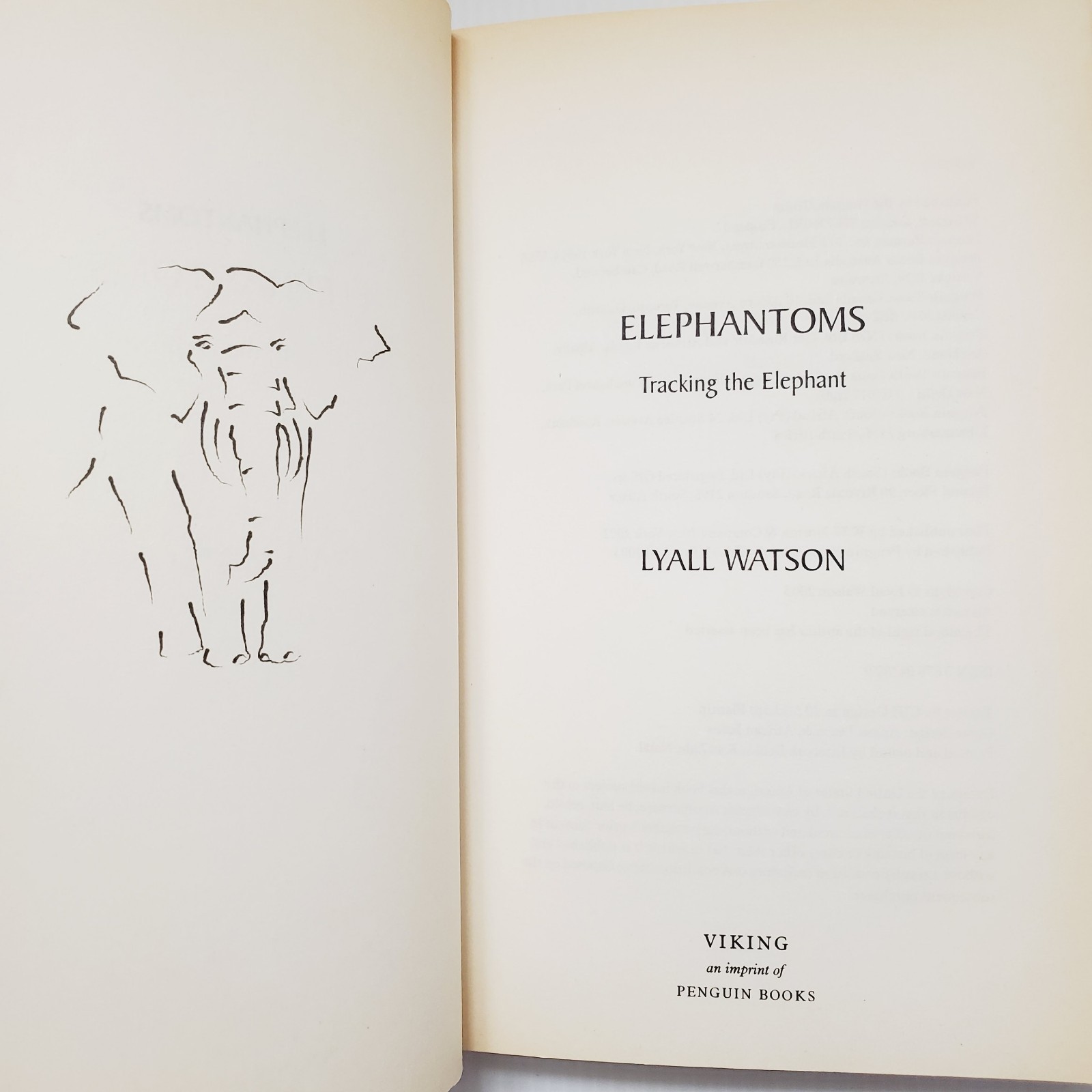 Elephantoms Book Tracking the Elephant Watson Lyall Paperback