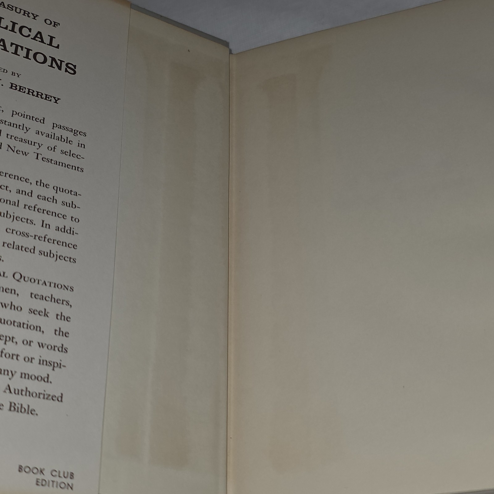 Biblical Quotations From New & Old Testaments by Lester V. Berrey 1948