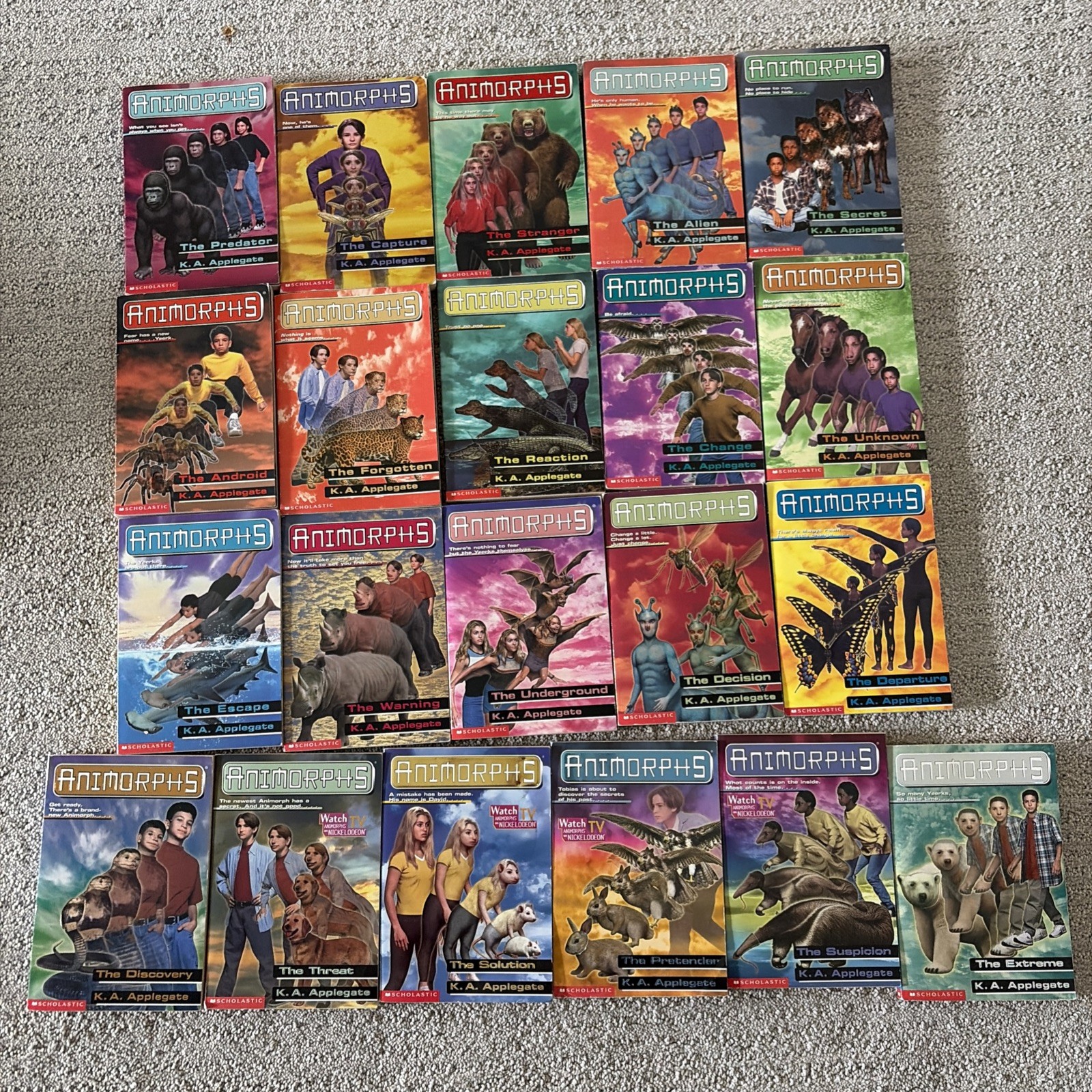 Animorphs Lot of 21 Paperback Books #5-#25 Applegate VTG 90s Scholastic