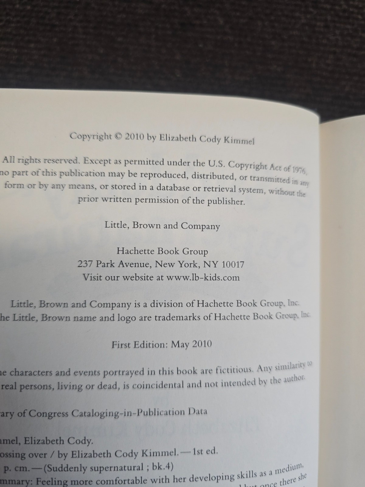 Elizabeth Cody Kimmel Book Lot of 2 Suddenly Supernatural HC Ex Library