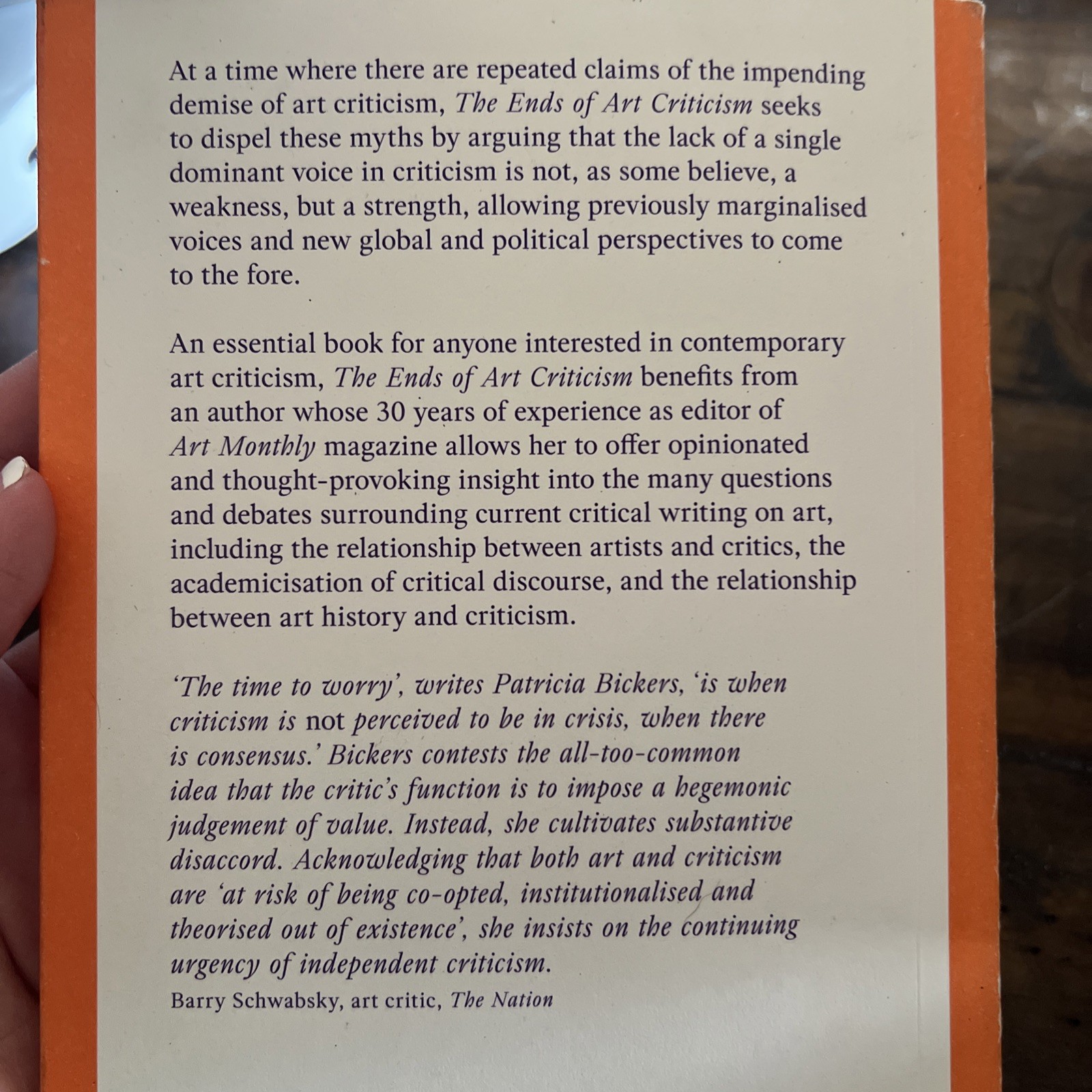 The Ends of Art Criticism (New Directions in Contemporary Art) by Bickers