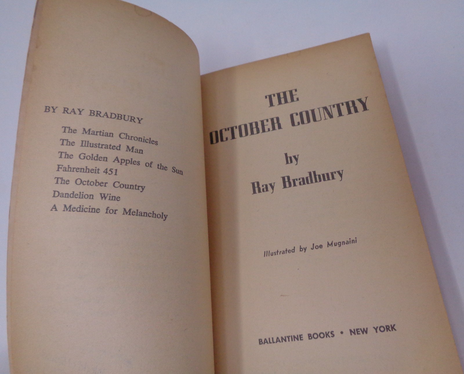 The October Country by Ray Bradbury. 1962 second printing Ballantine paperback