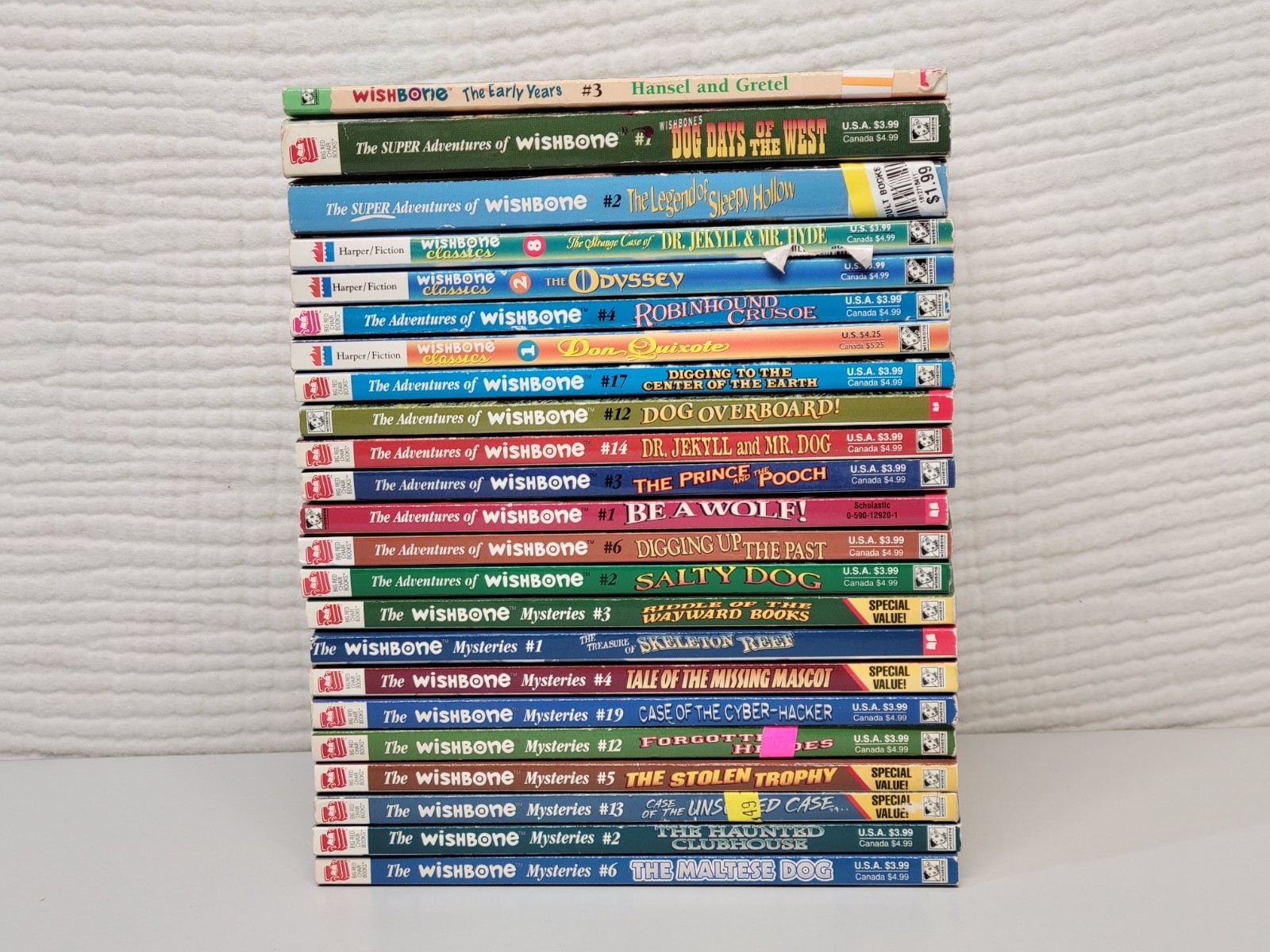 Lot of 23 Wishbone Chapter Books Adventures, Mysteries, Classics, Early & Super