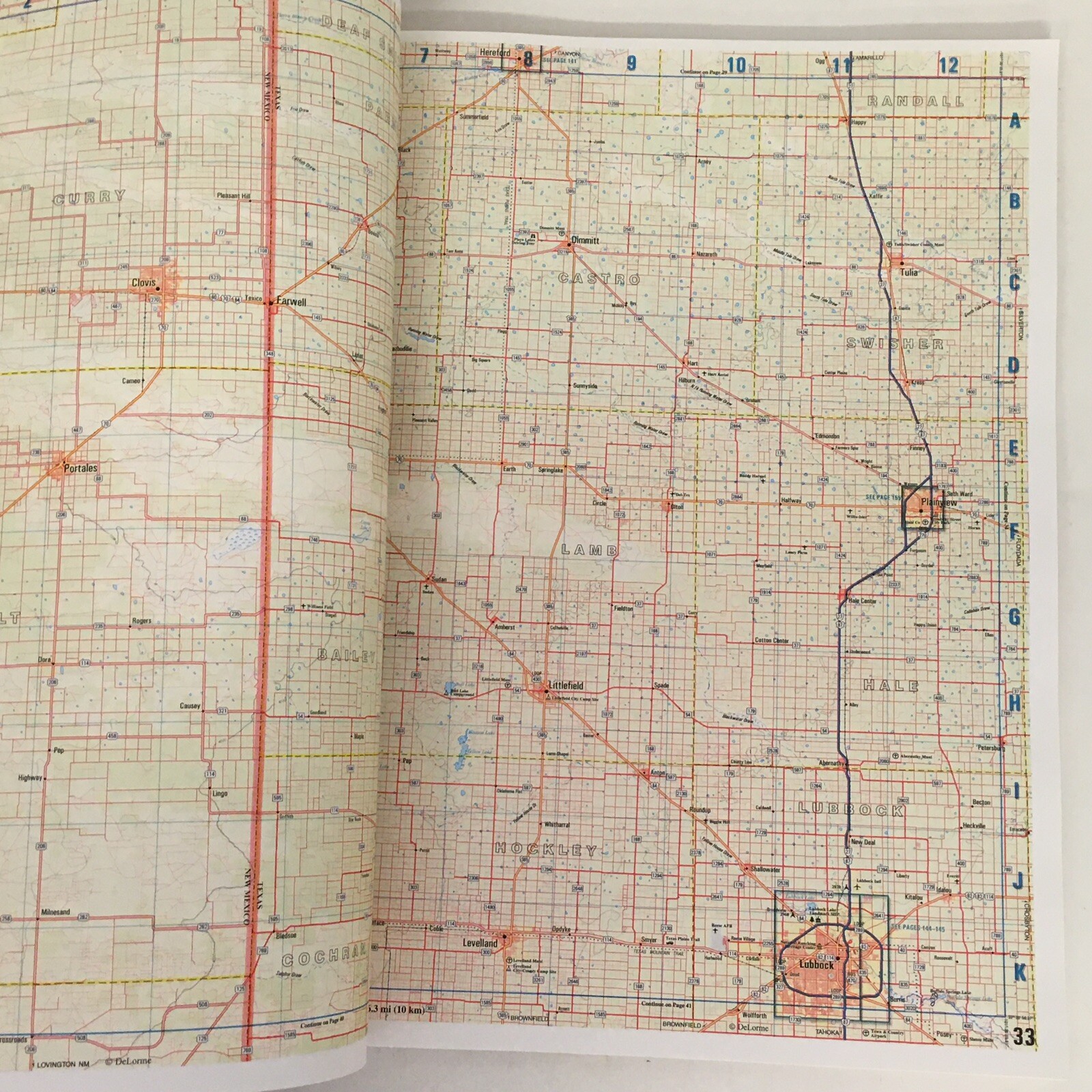 Texas Atlas & Gazetteer DeLorme 1995 – 168 Pages – First Edition Second Printing