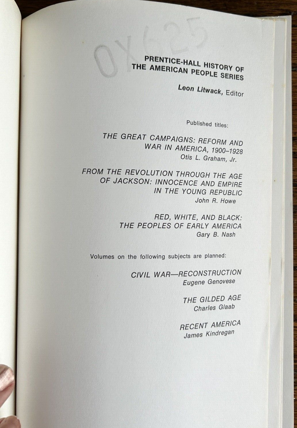 Red White and Black by Gary Nash (1974: TPB)