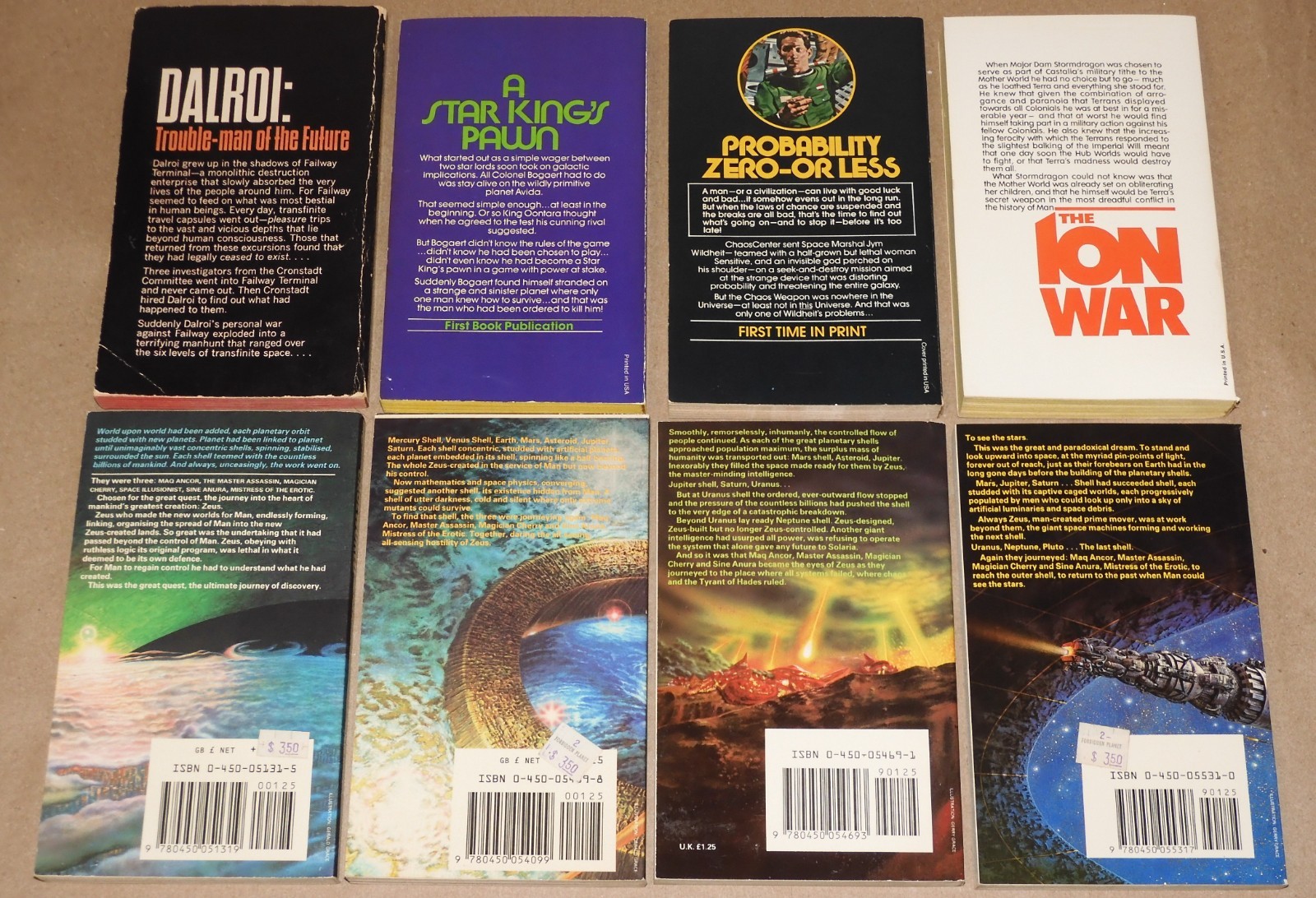 COLIN KAPP Lot 8 Classic 1970s – 1980s SCI-FI PBs CAGEWORLD SERIES ++!