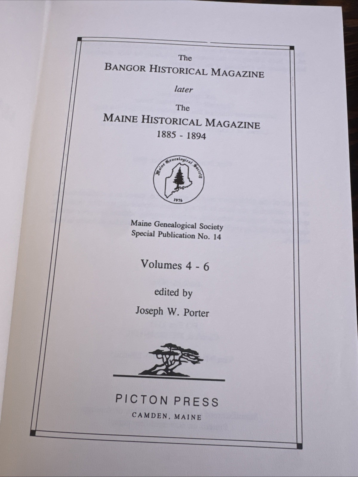 Maine Historical Magazine 1885-1894 w/index ~ 4 Vol Set, 1st Printing NICE!!