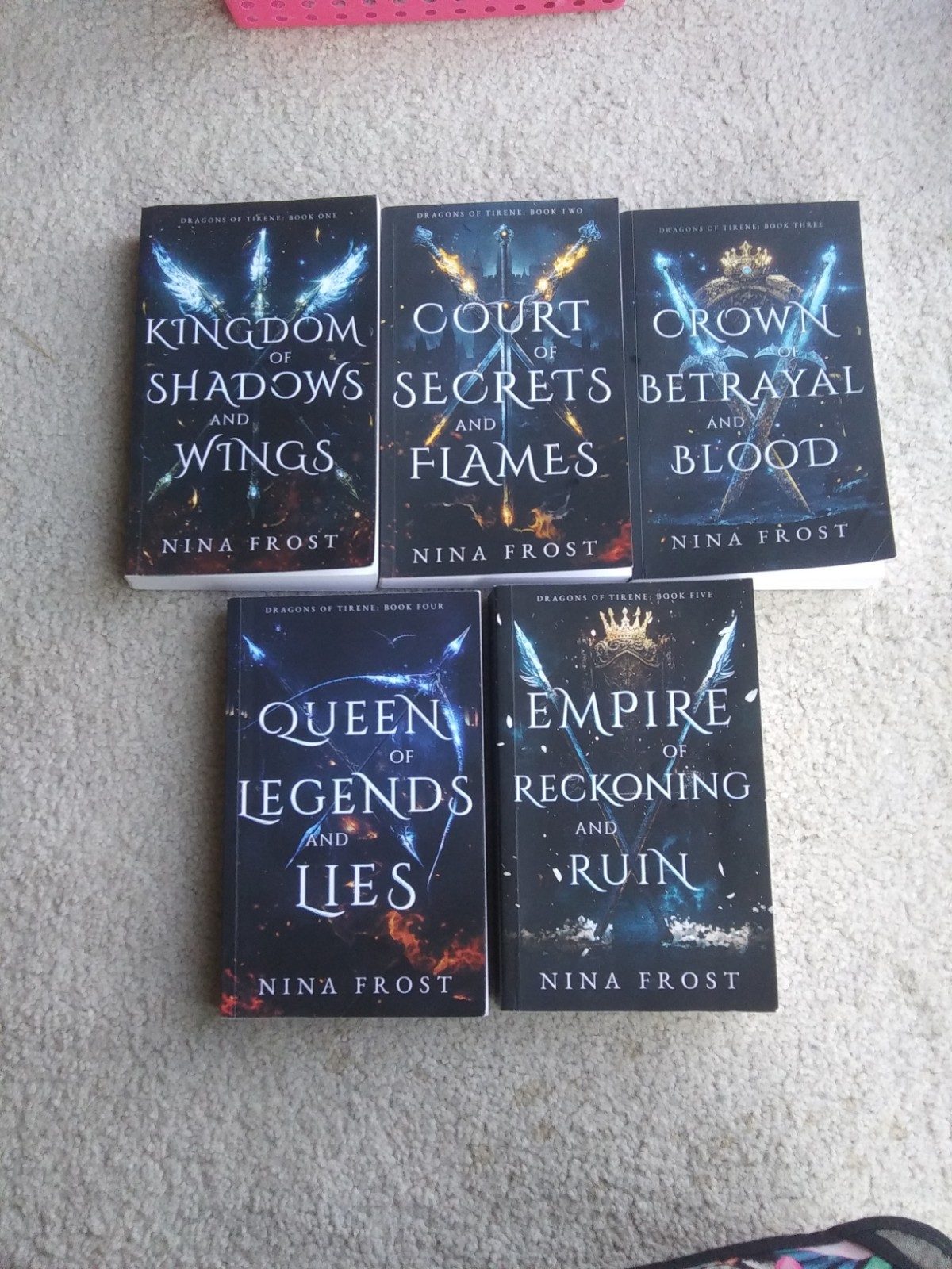 Lot Of 5 TIRENE DRAGONS Nina Frost Kingdom of Shadows Secrets Crown Queen Empire