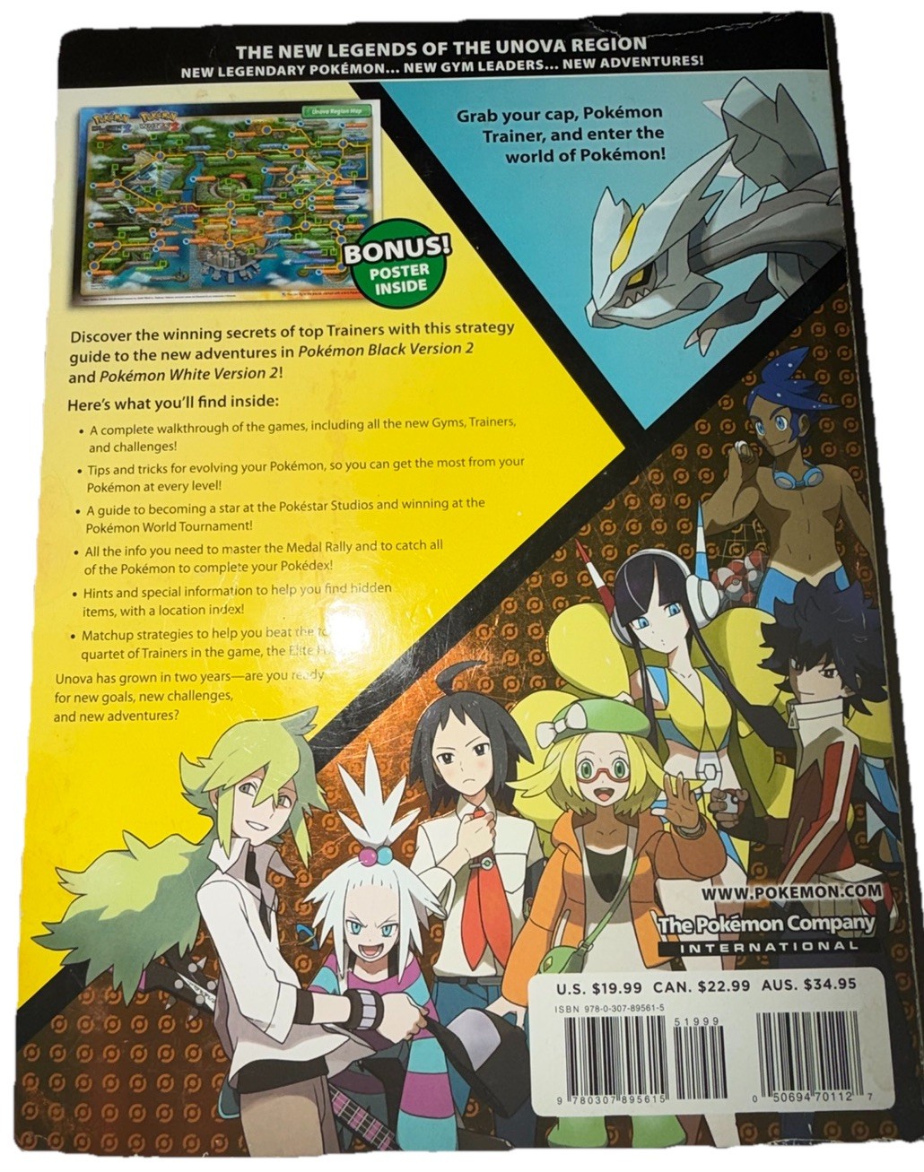 Official POKEMON Black and White Strategy Guide Volume With All Posters Lot Of 3