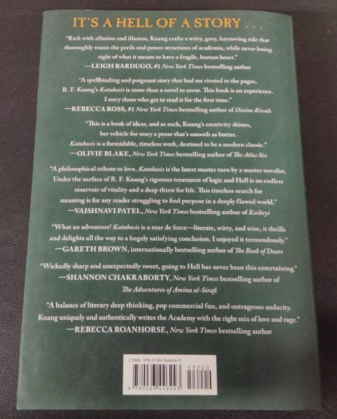 Katabasis by R.F. Kuang 1st Ed. Signed 6th Print 2025 HC