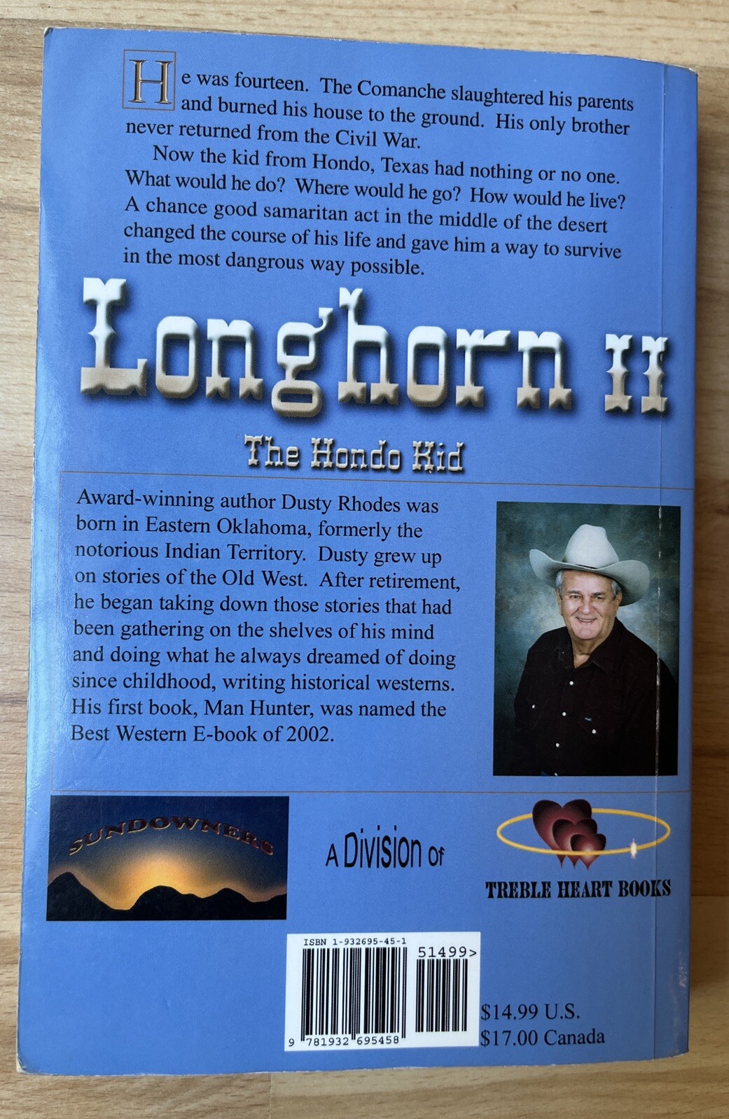 LONGHORN II: THE HONDO KID The Cordell Dynasty By Dusty Rhodes Signed Western