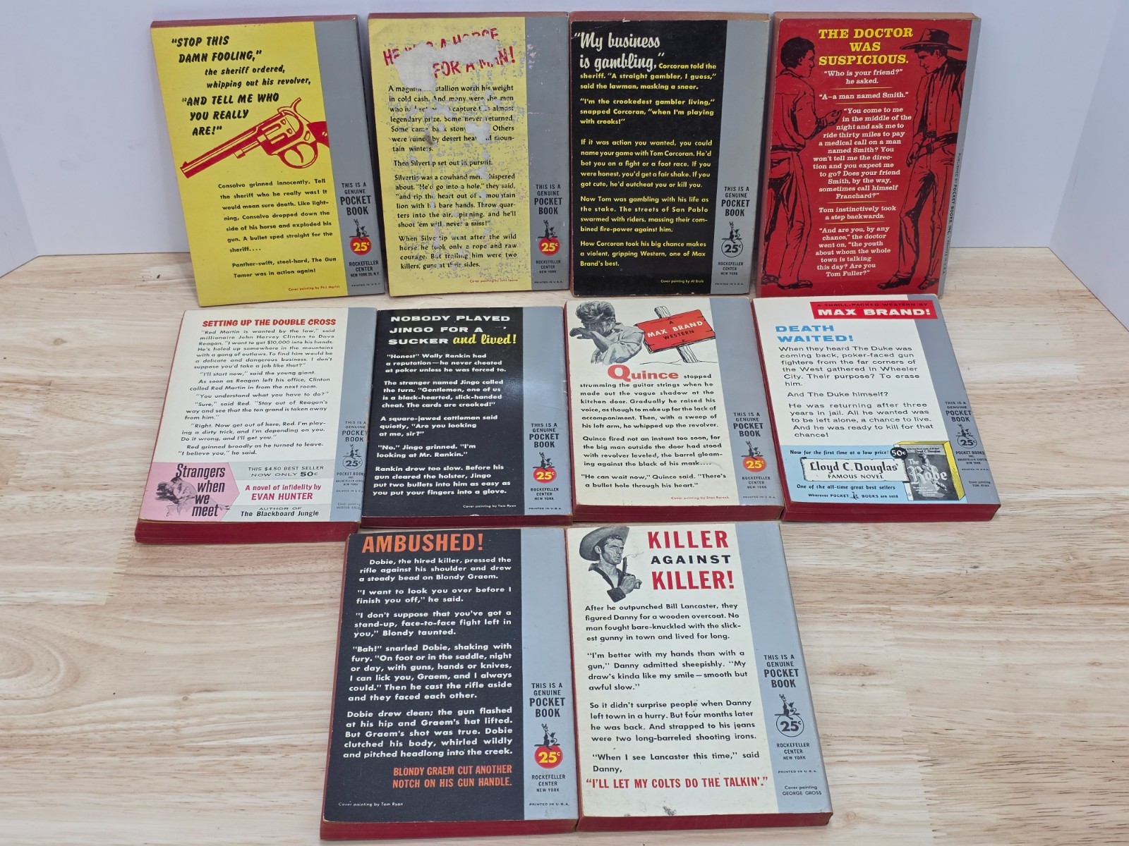 Lot of 10 Max Brand Vintage Western Paperbacks Pocket Books Silver