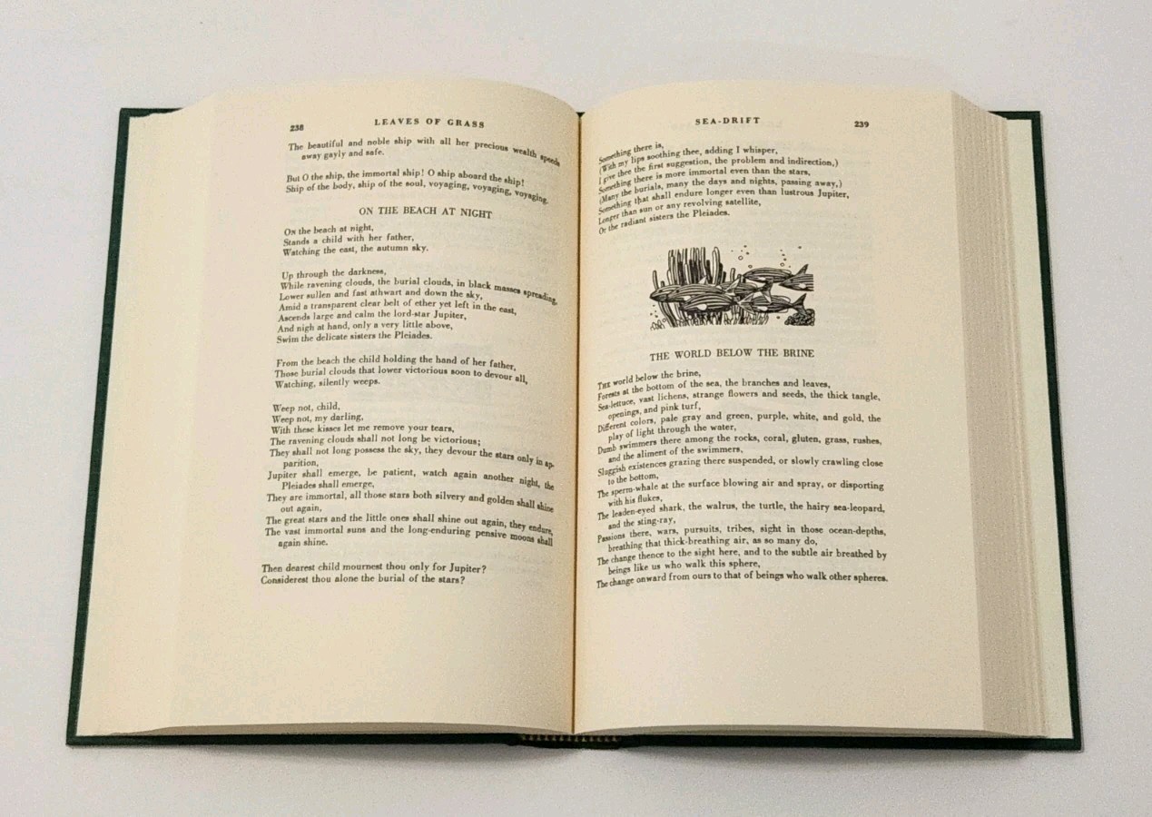 Leaves of Grass by Walt Whitman – Heritage Press 1937/65 – Slipcase HC Sandglass